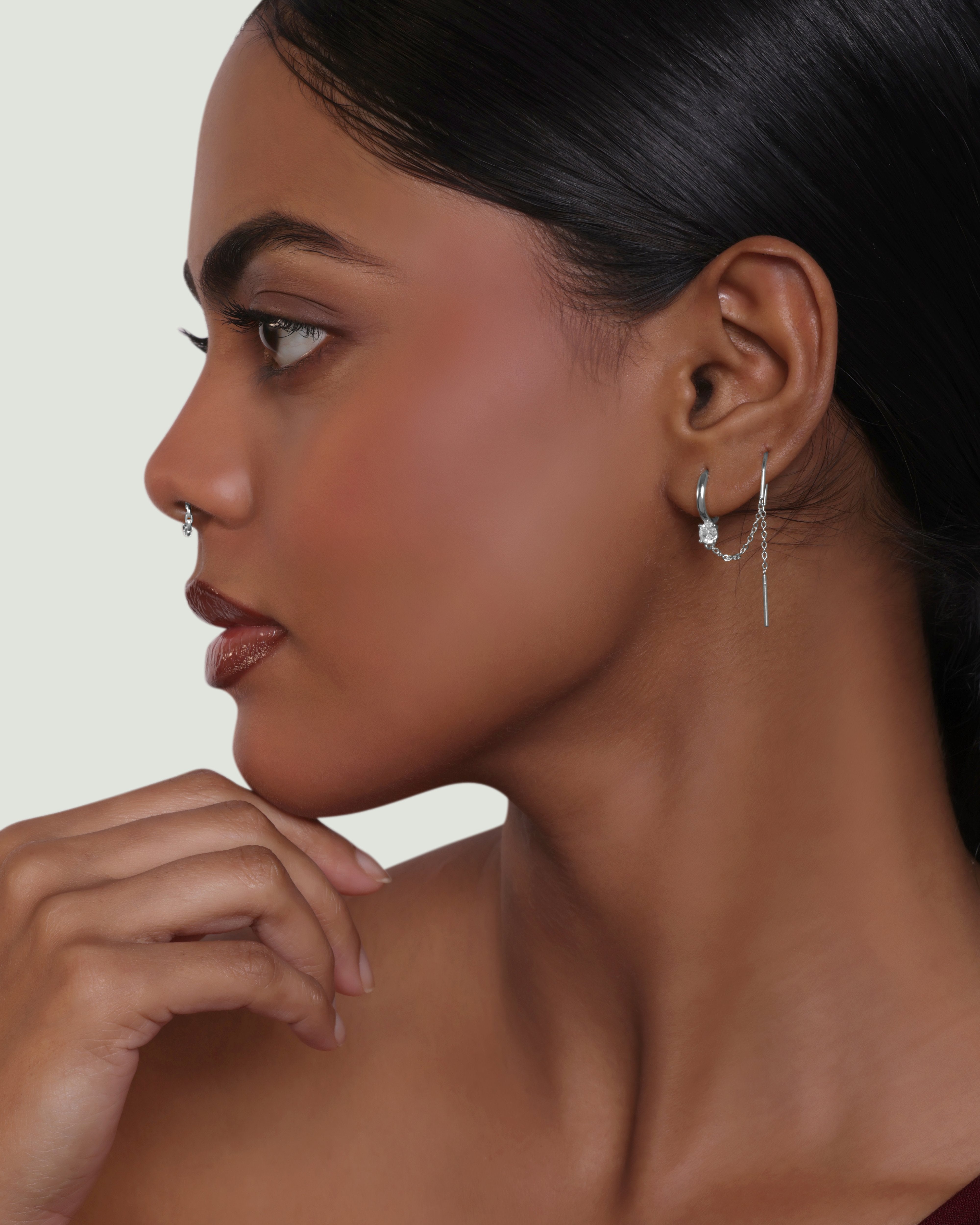 Chashni Sui Dhaga Chain Connector Earrings