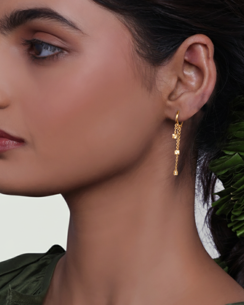 Corisande Chain Connector Earrings