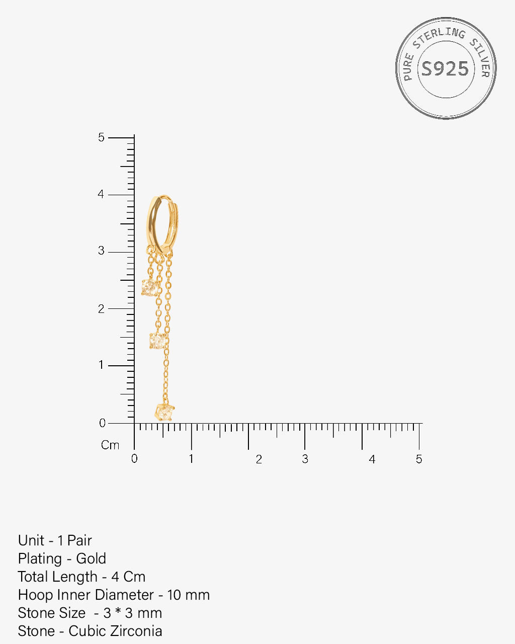 Corisande Chain Connector Earrings