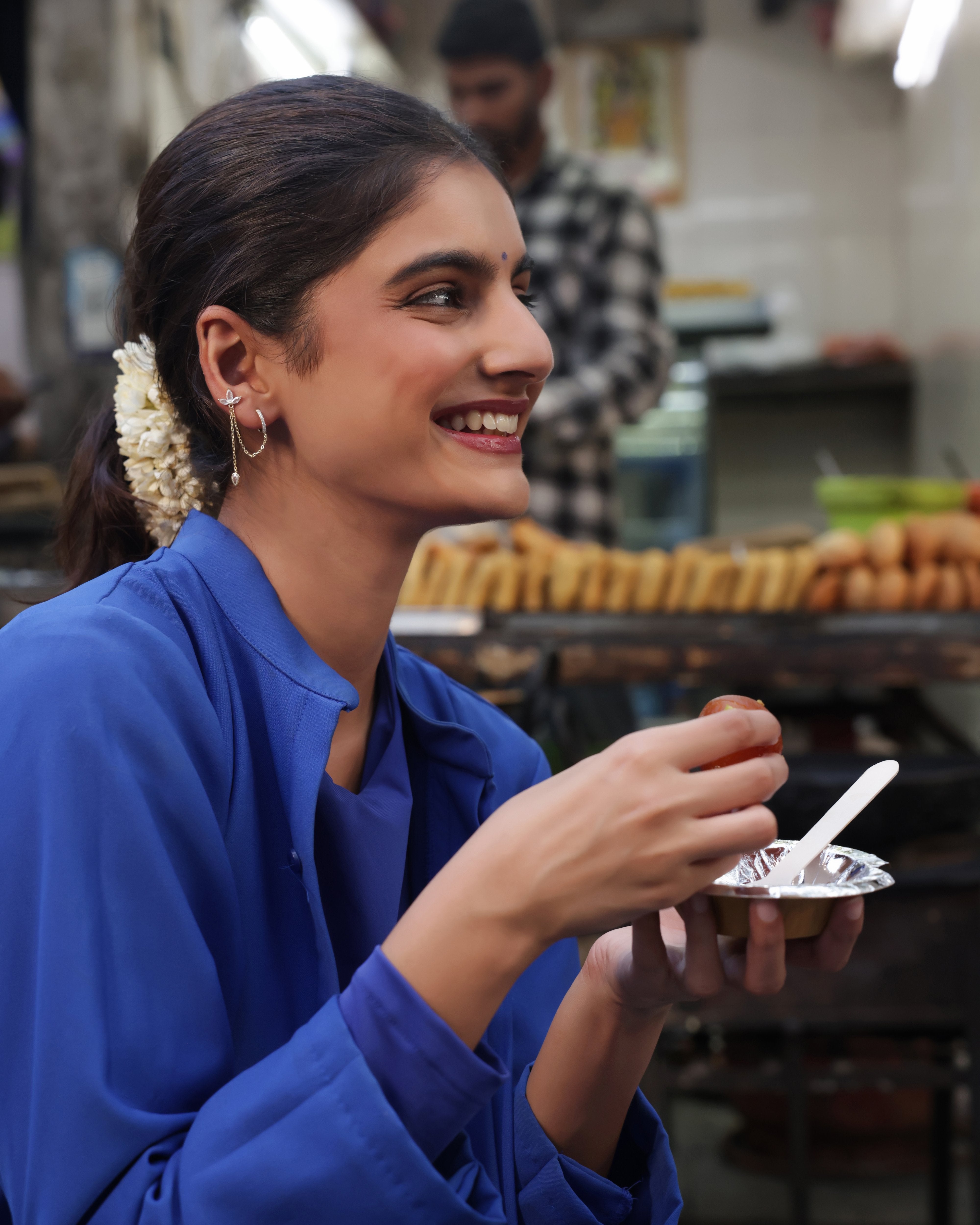 Lotus Petal Chain Connector Earrings