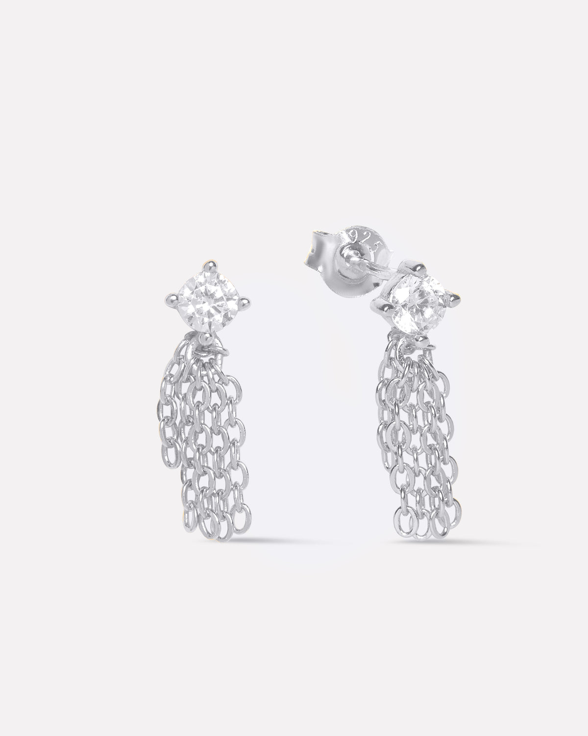 Cascade Studs Chain Connector Earrings