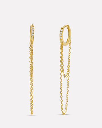 Statement Double Chain Hoop Earrings