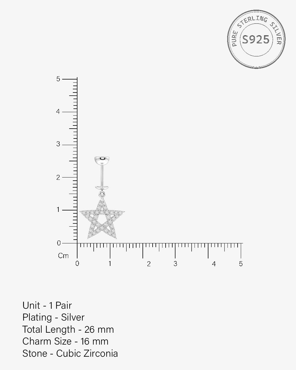 Criss Cross Zircon Star Screw Helix Hanging Earrings