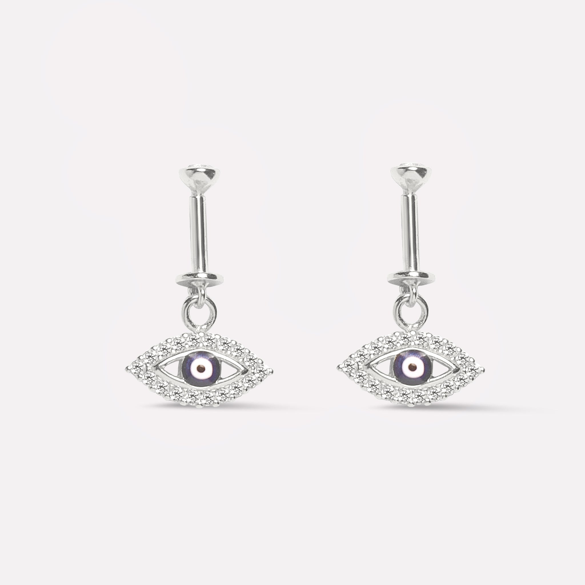 Enamel Blue Evil Eye Helix Piercing Hanging Earrings