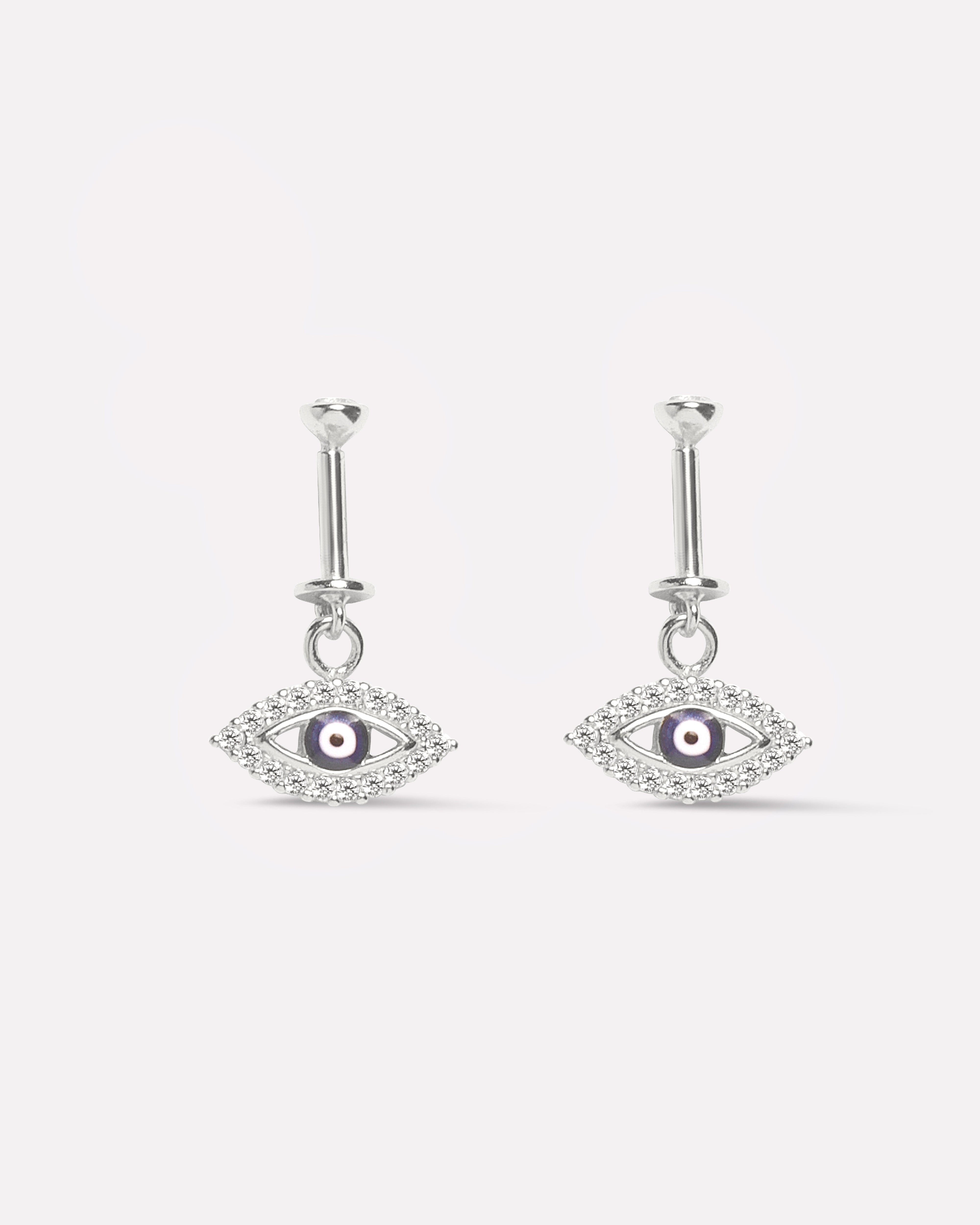 Enamel Blue Evil Eye Helix Piercing Hanging Earrings