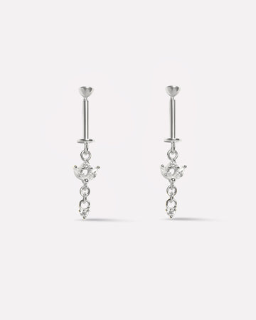 Two Petal Drop Helix Piercings Hanging Earrings