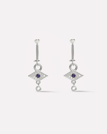 Evil Eye With Drop Helix Piercings Hanging Earrings