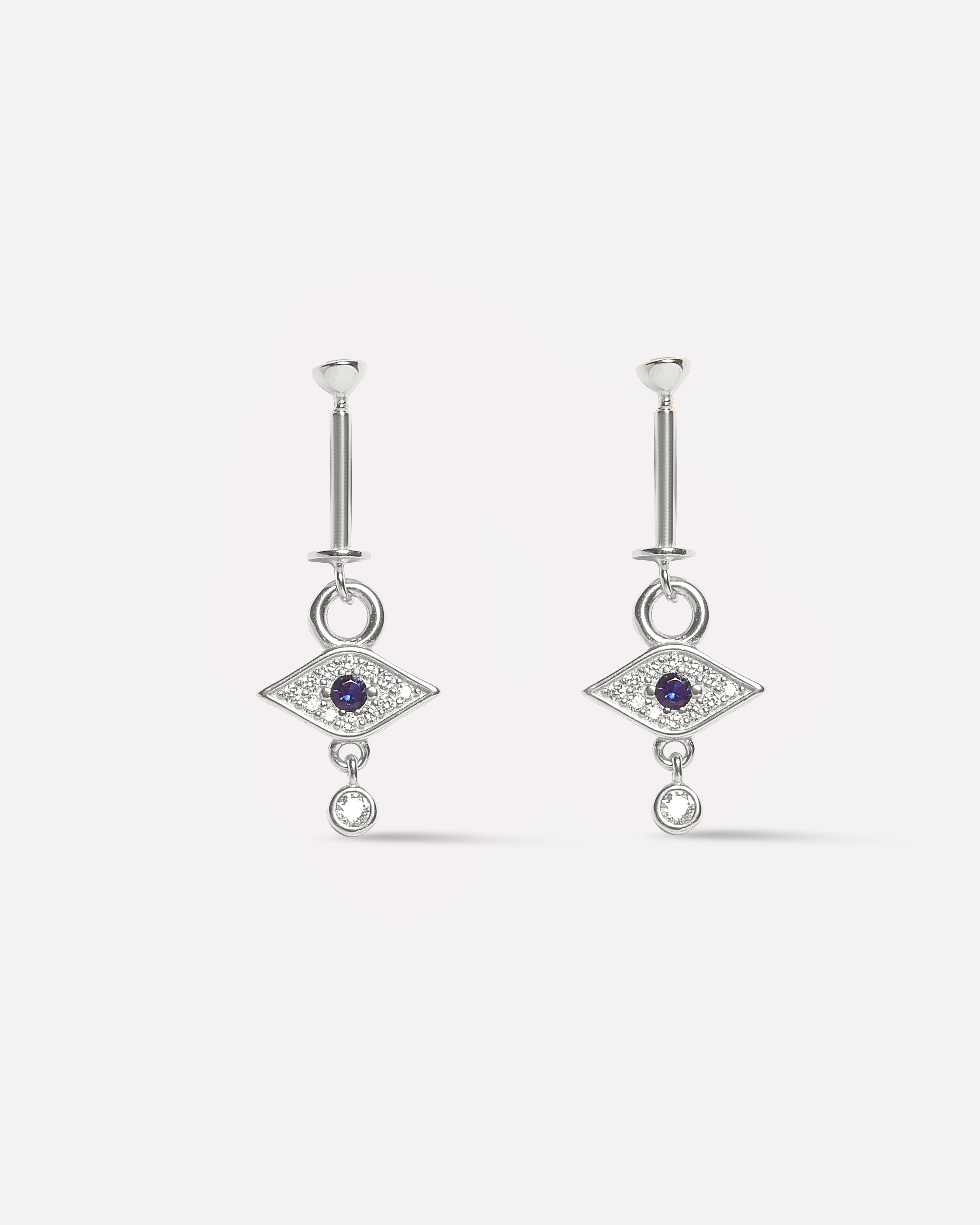 Evil Eye With Drop Helix Piercings Hanging Earrings
