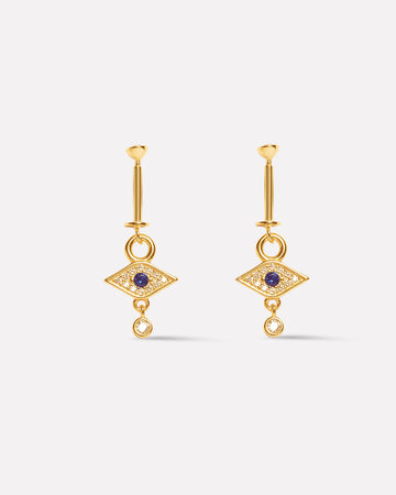 Evil Eye With Drop Helix Piercings Hanging Earrings