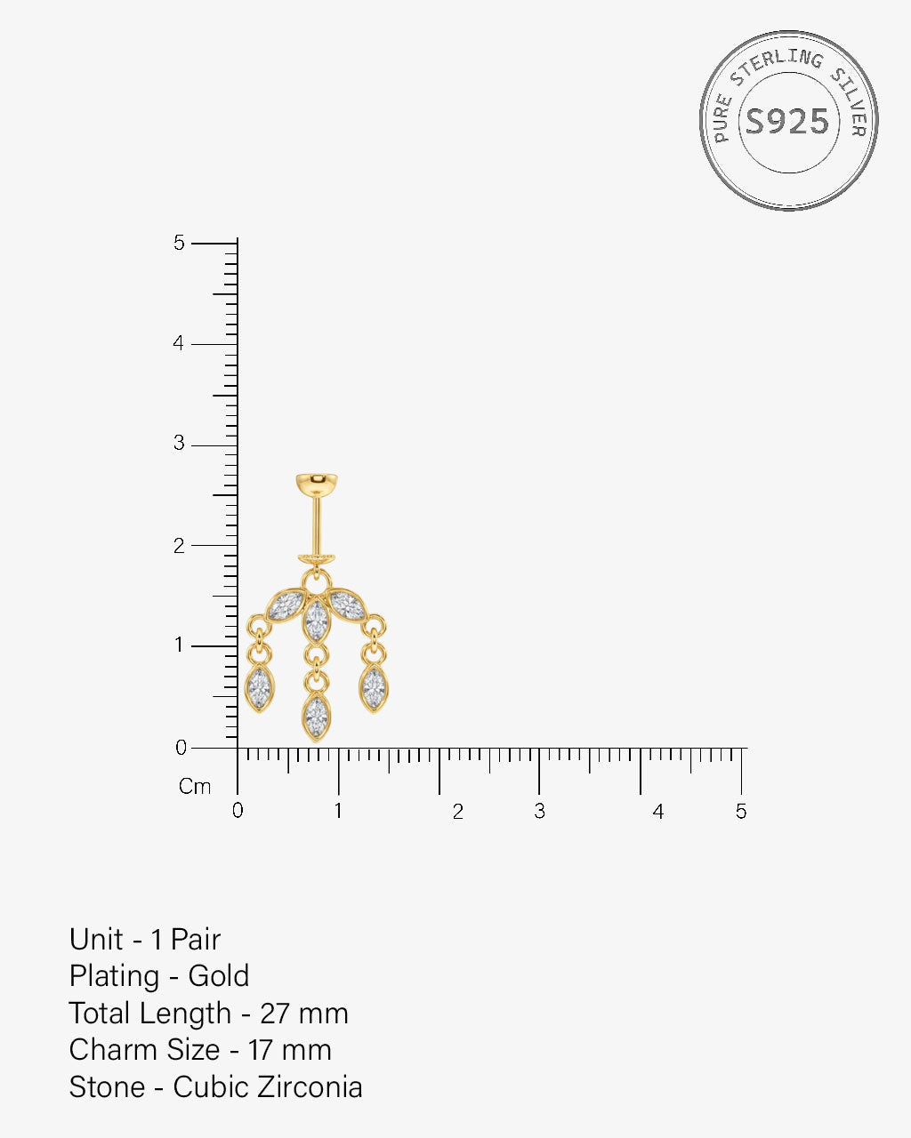 Luxury Raindrops Helix Hanging Earrings