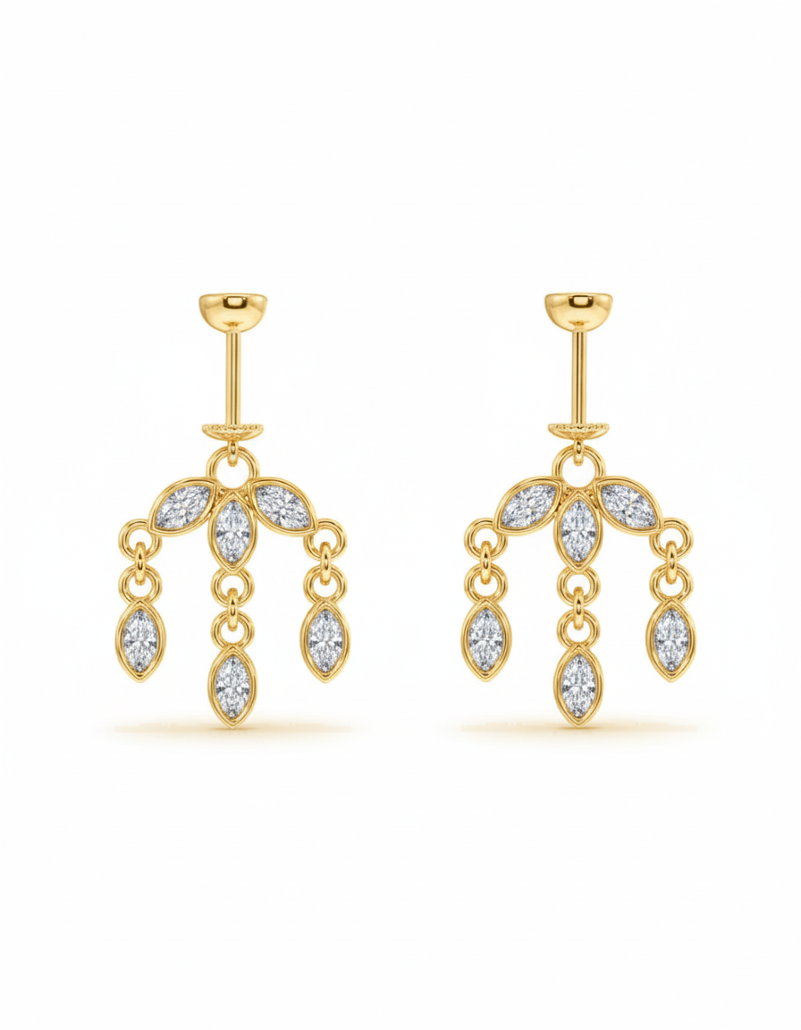 Luxury Raindrops Helix Hanging Earrings
