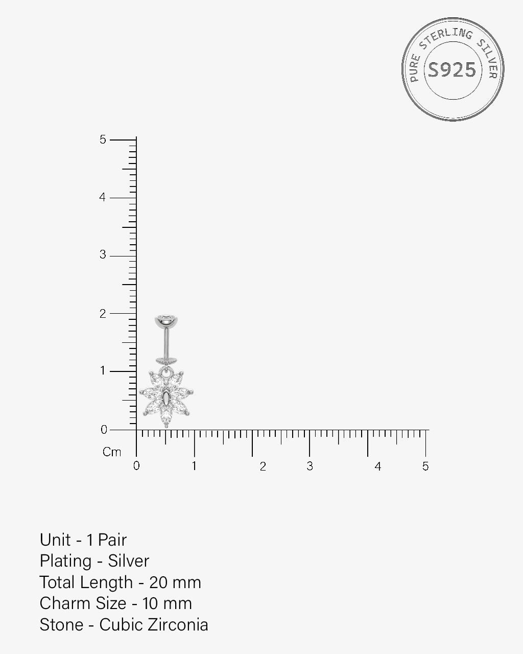 Seven Marquise Flower Helix Hanging Earrings