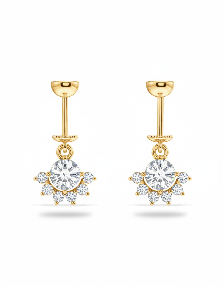 The Dawning Sun Helix Hanging Earrings