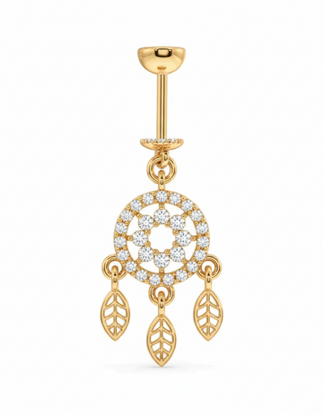 Zircon Paved Dreamcatcher Screw Helix Hanging Earrings