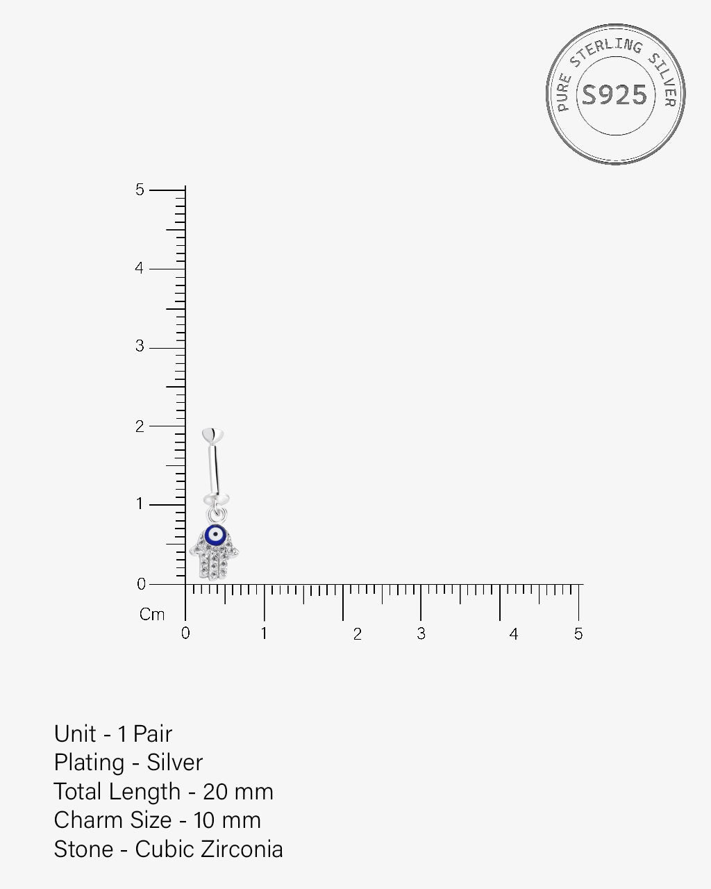 Hamsa Hand Helix Hanging Earrings