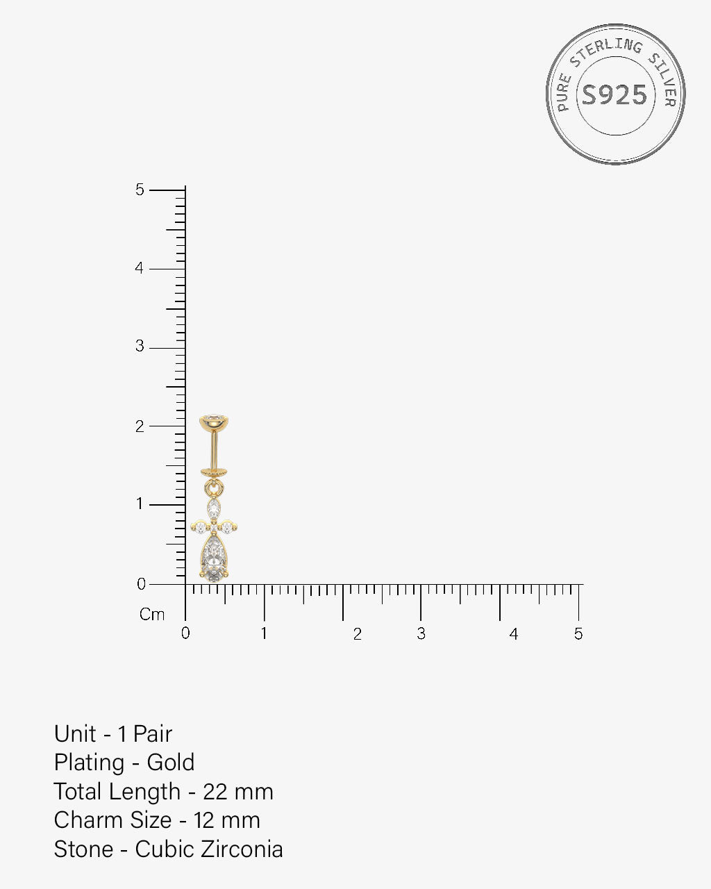 Asymmetric Helix Hanging Earrings