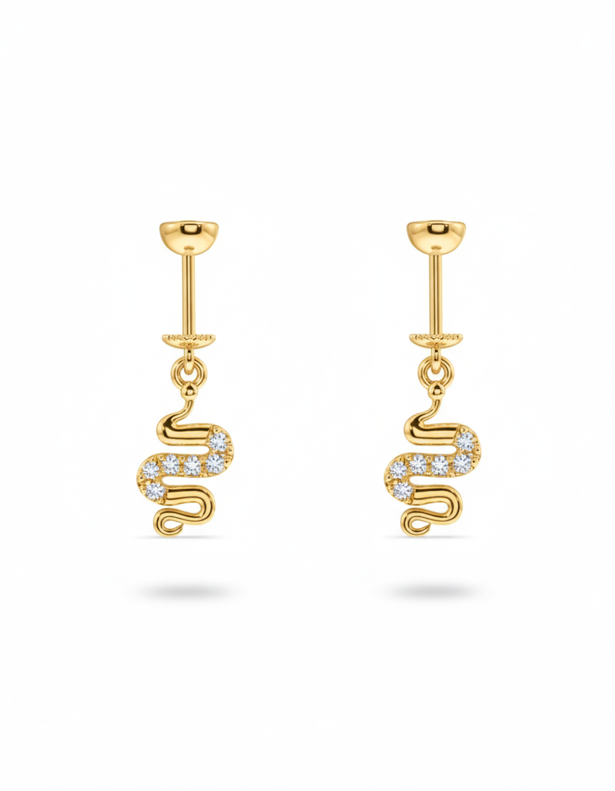 Exclusive Serpent Helix Hanging Earrings