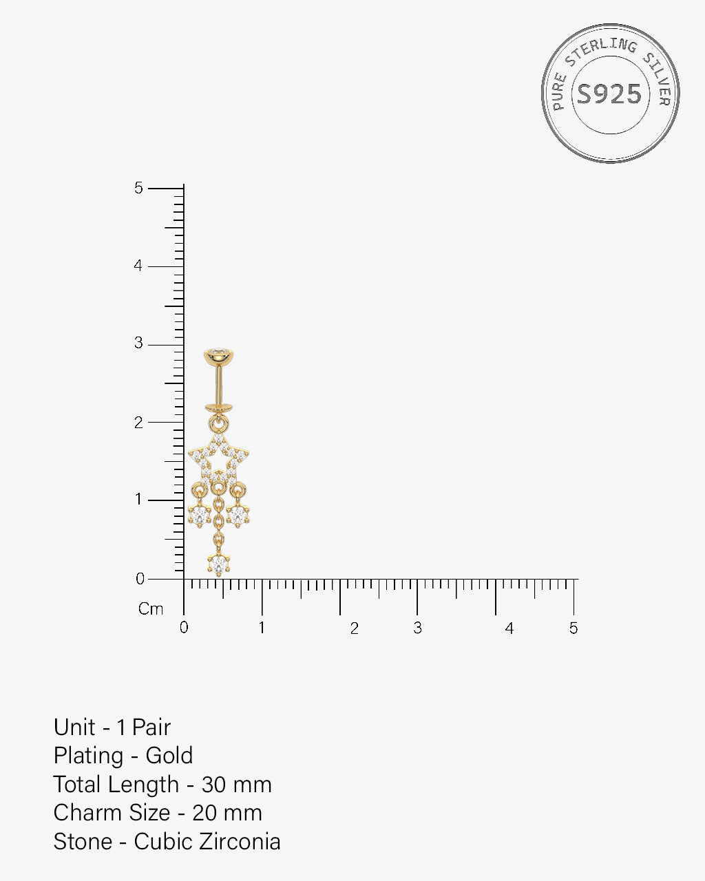 Multi Stone Drops Helix Hanging Earrings