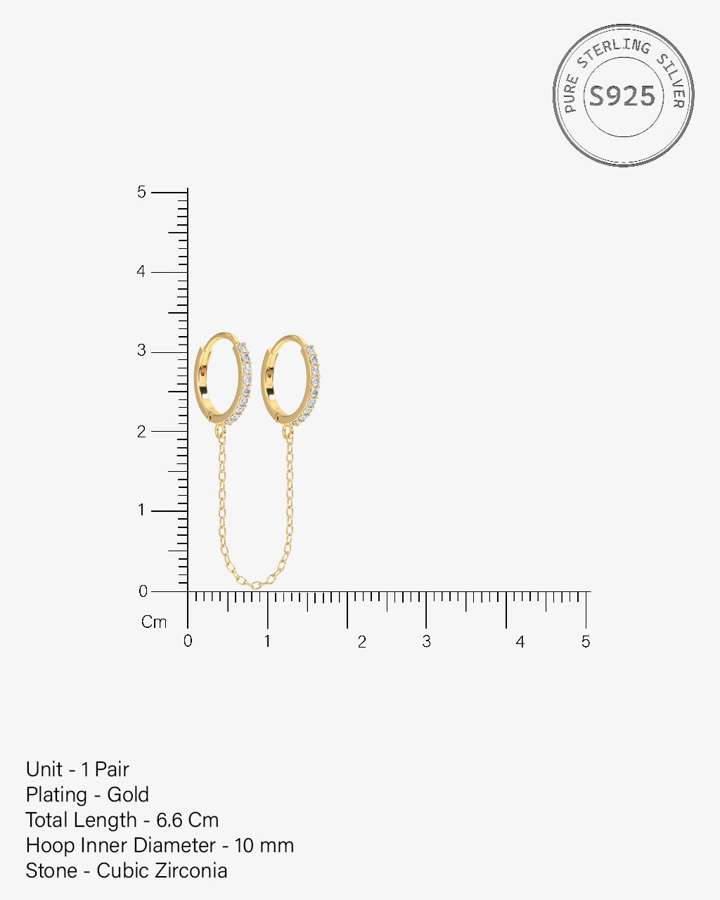 Connecting Hoop Chain Earrings