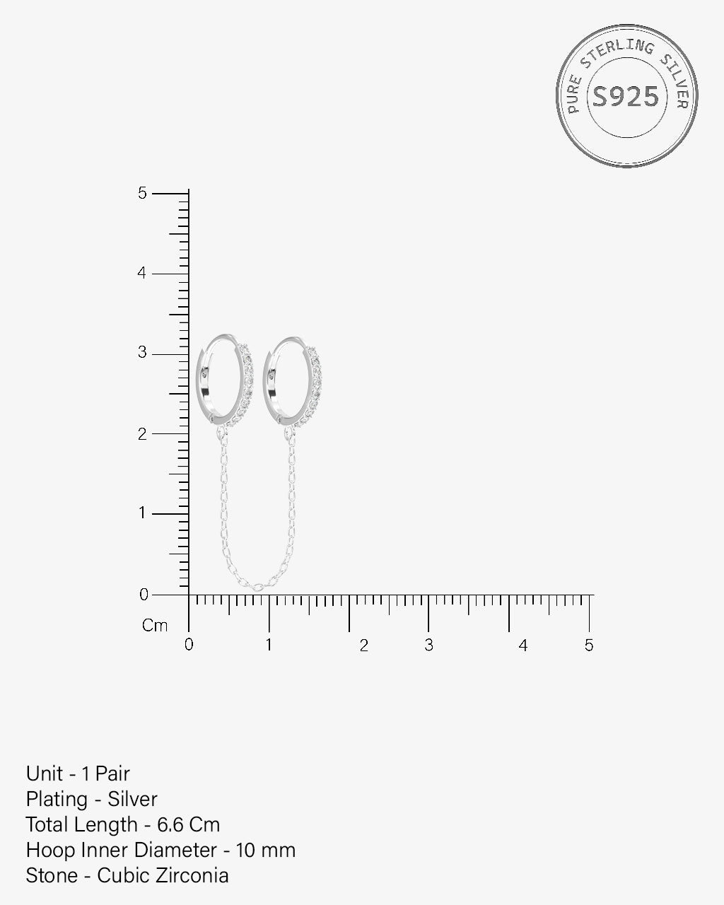 Connecting Hoop Chain Earrings