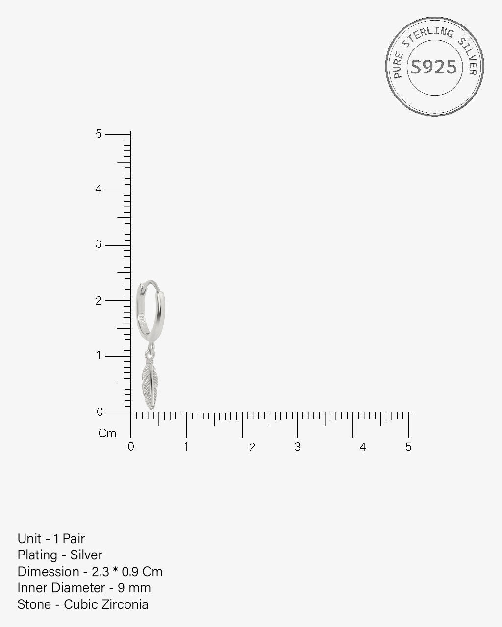 Dainty Leaf Charm Hoop Earrings