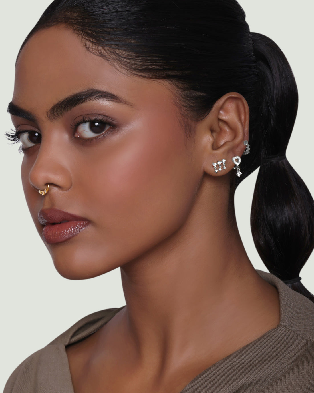 Heart Droplet Hoop Earrings