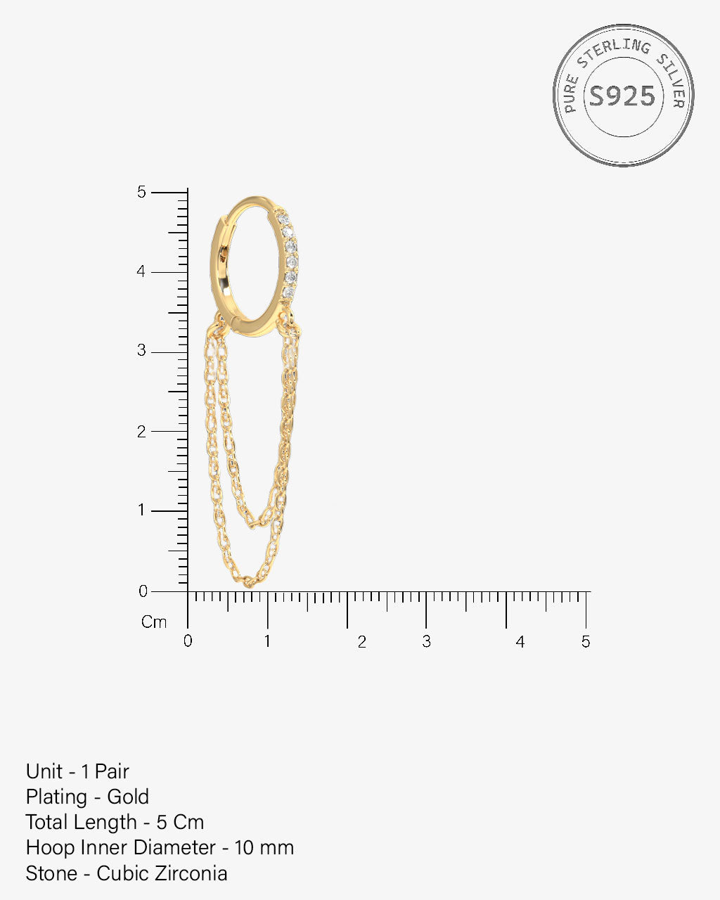 Statement Double Chain Hoop Earrings