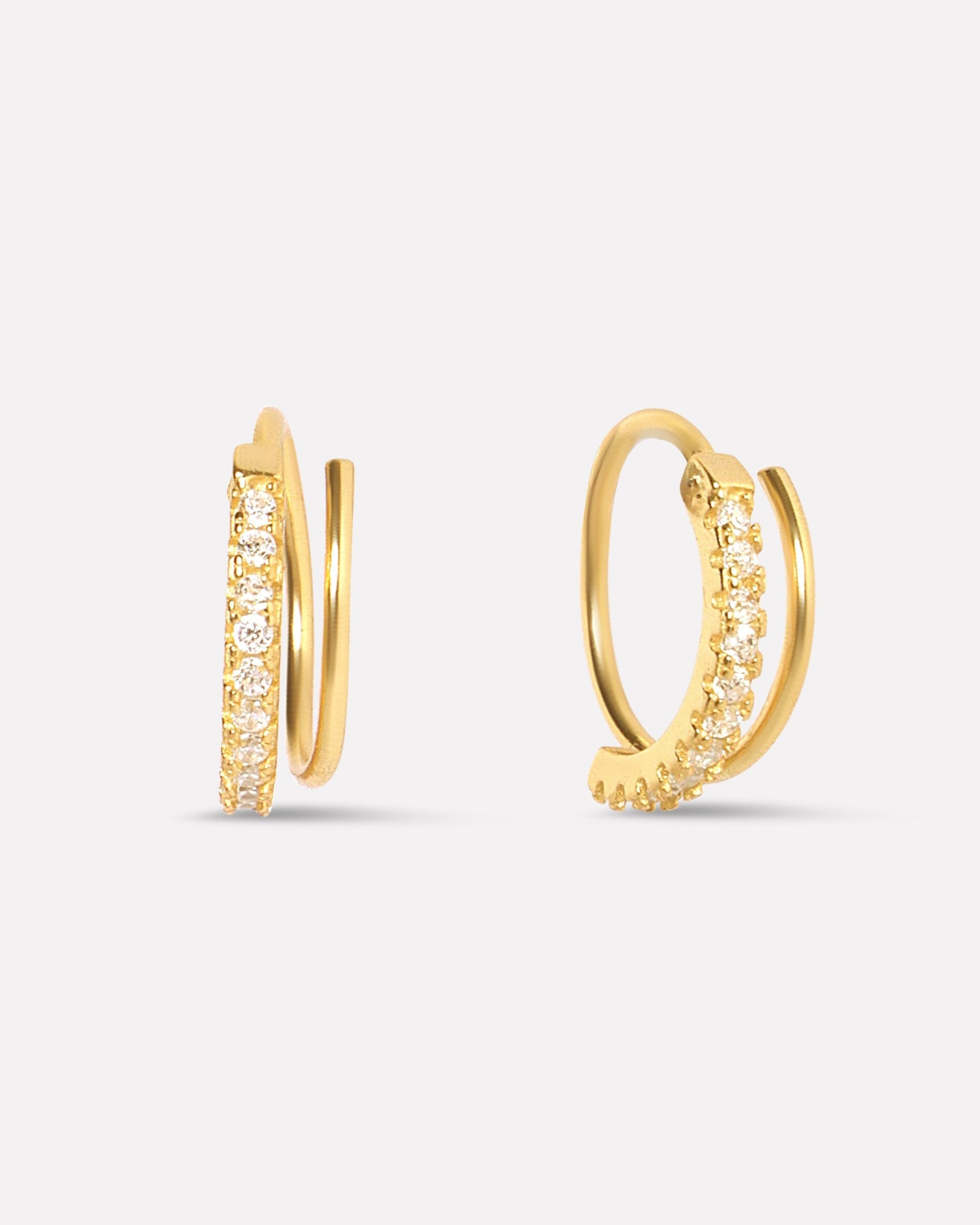 Double Wired Spiral Hoop Earrings