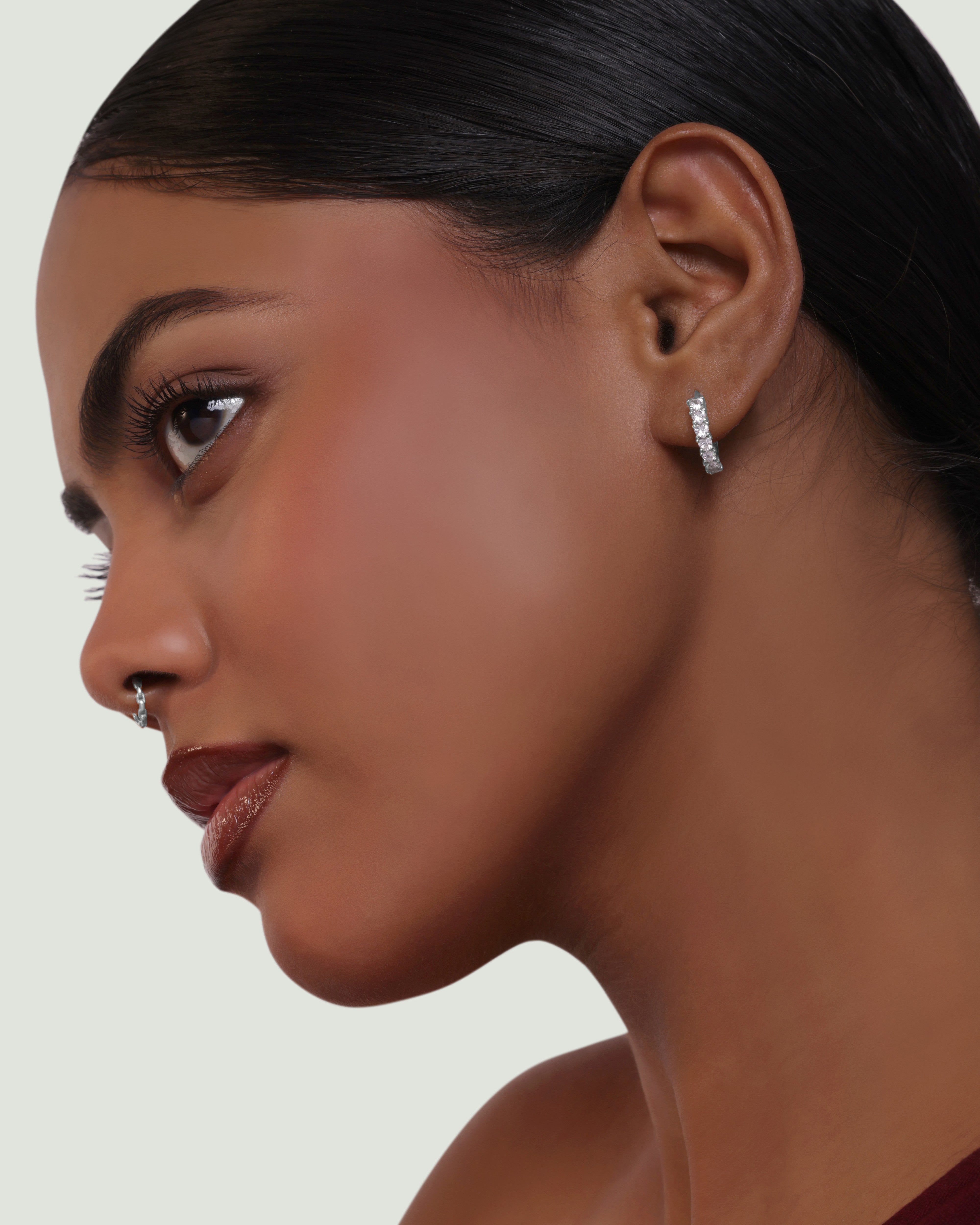 Eternal Multi Heart Stone Hoop Earrings