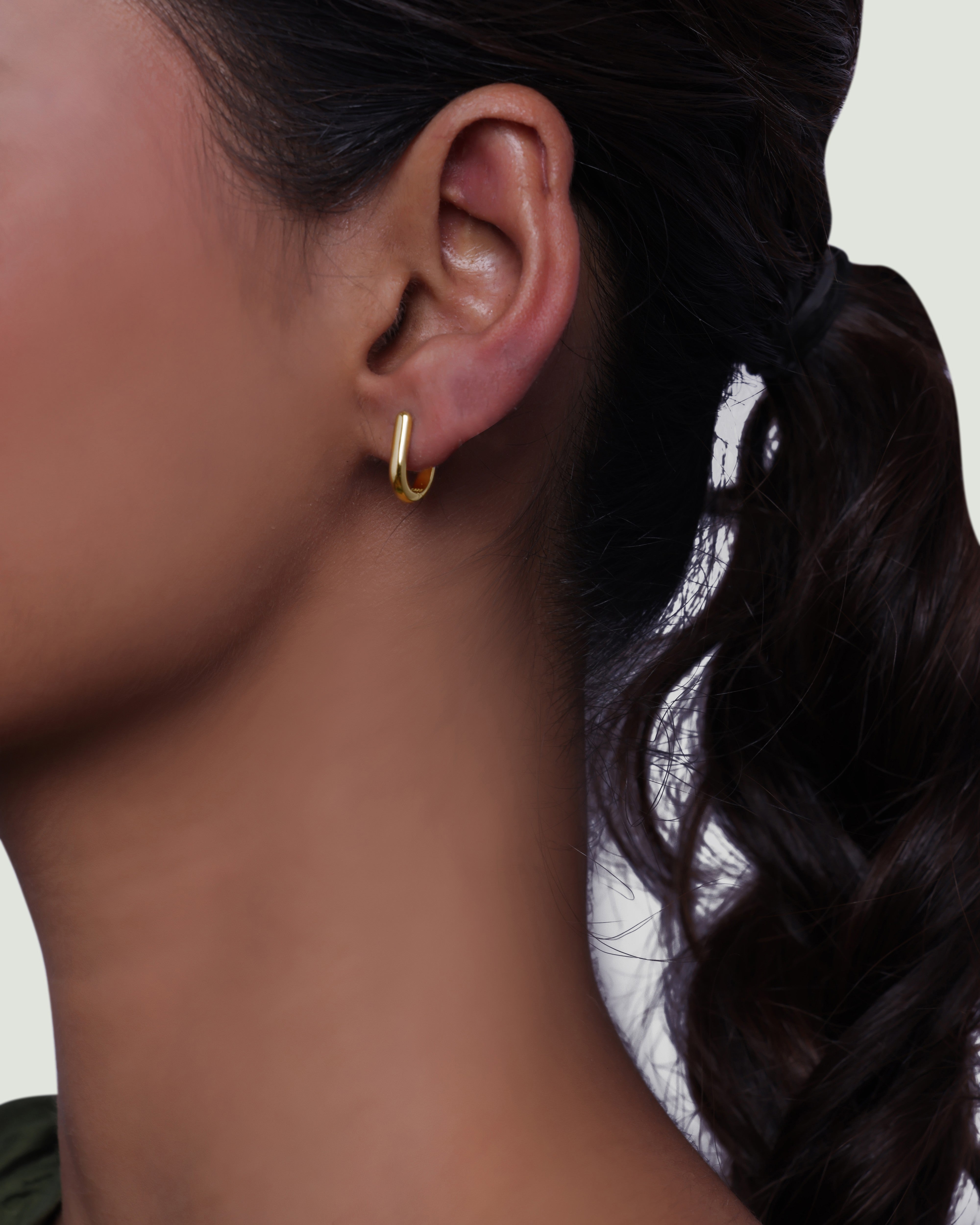 Minimalist U Shape Huggee Hoop Earrings