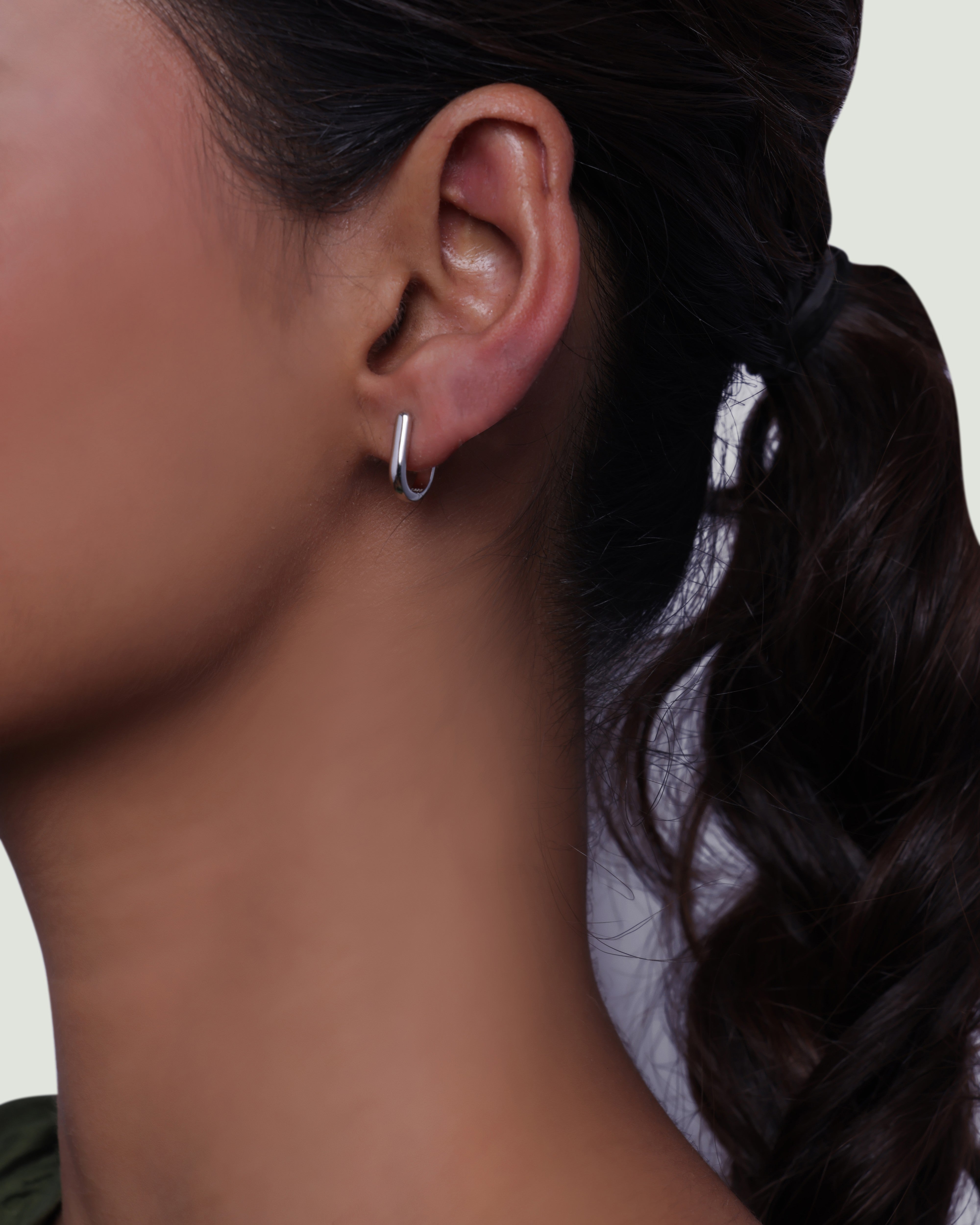 Minimalist U Shape Huggee Hoop Earrings