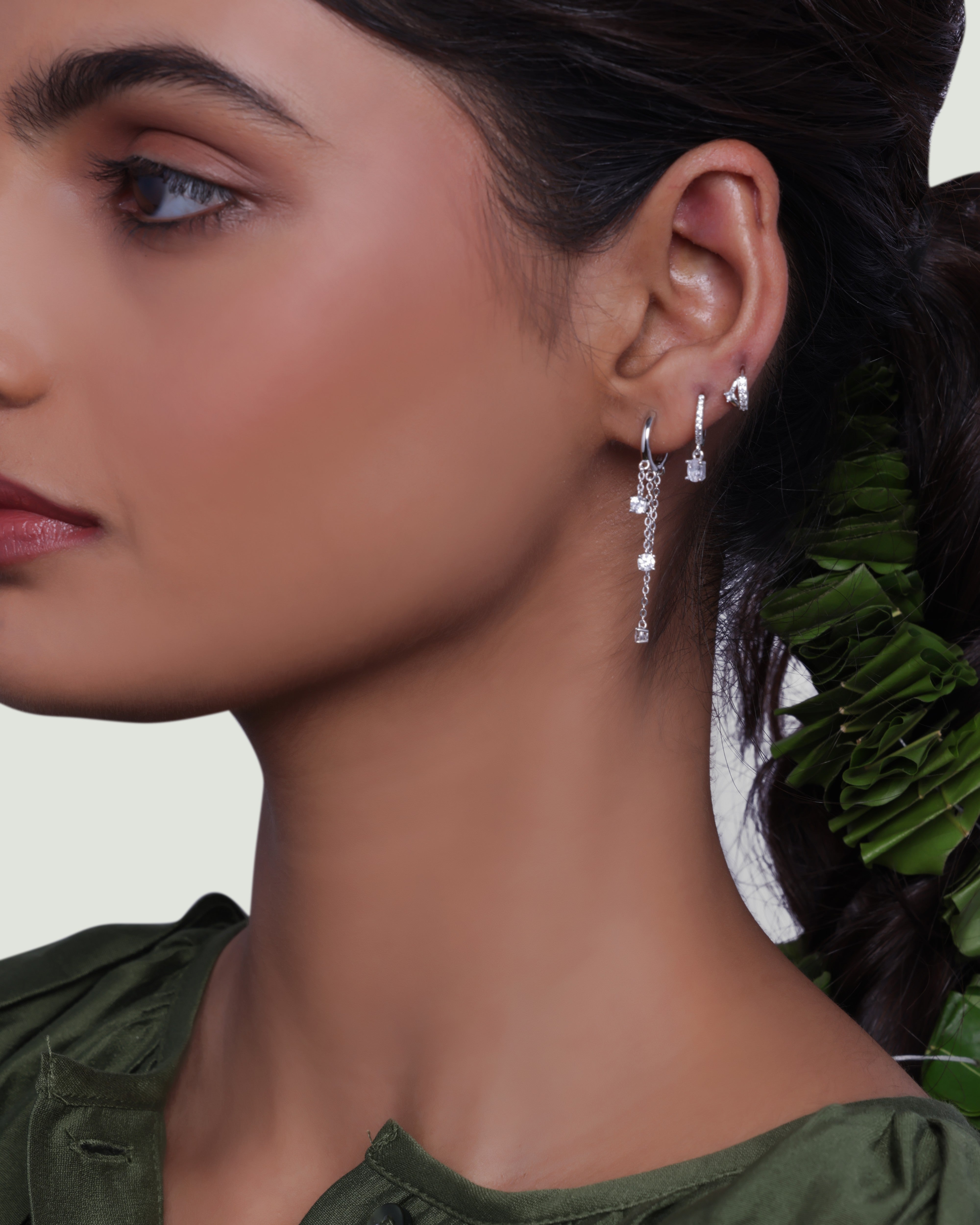 Starlight Crystal Hoop Earrings