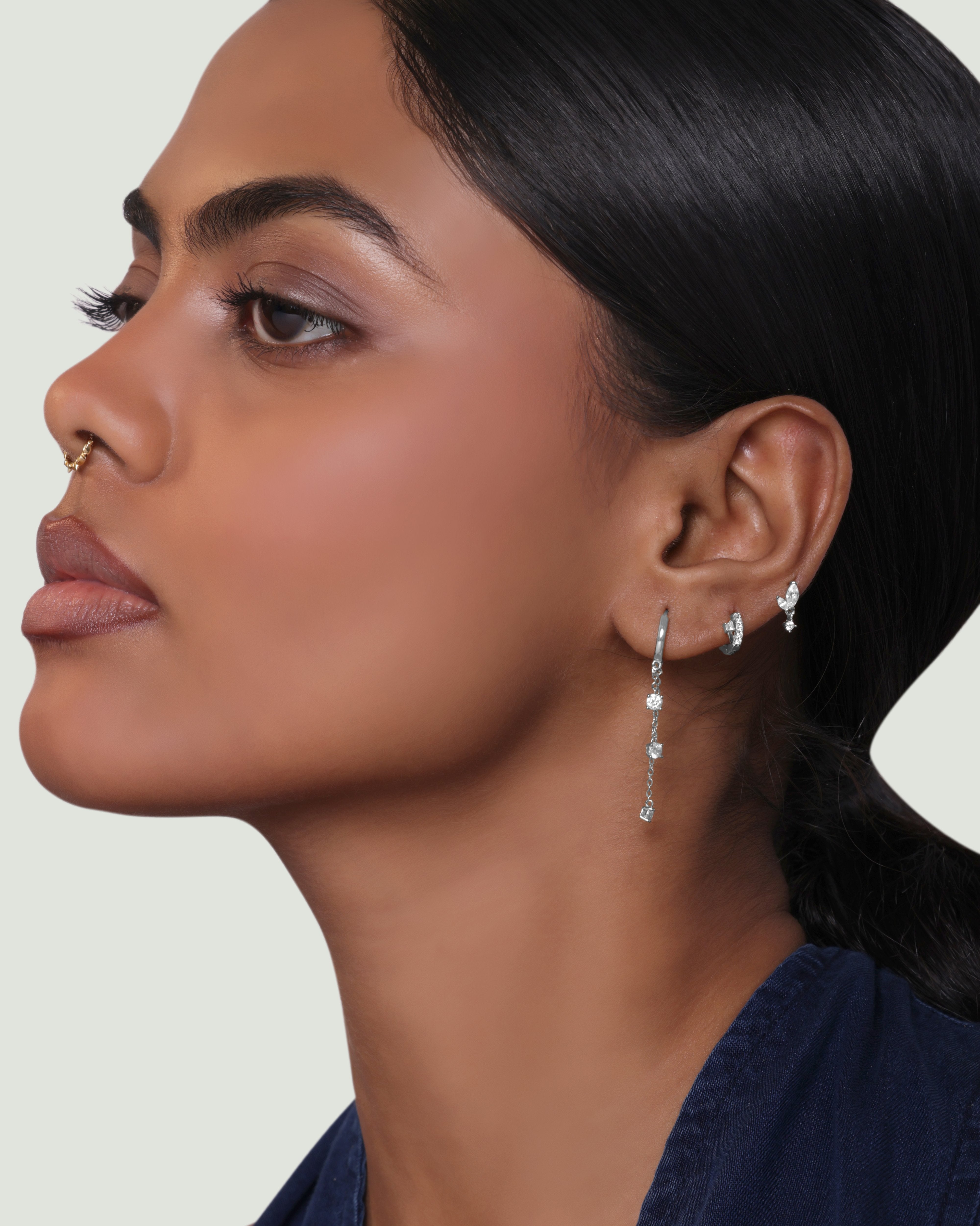 Starlight Crystal Hoop Earrings