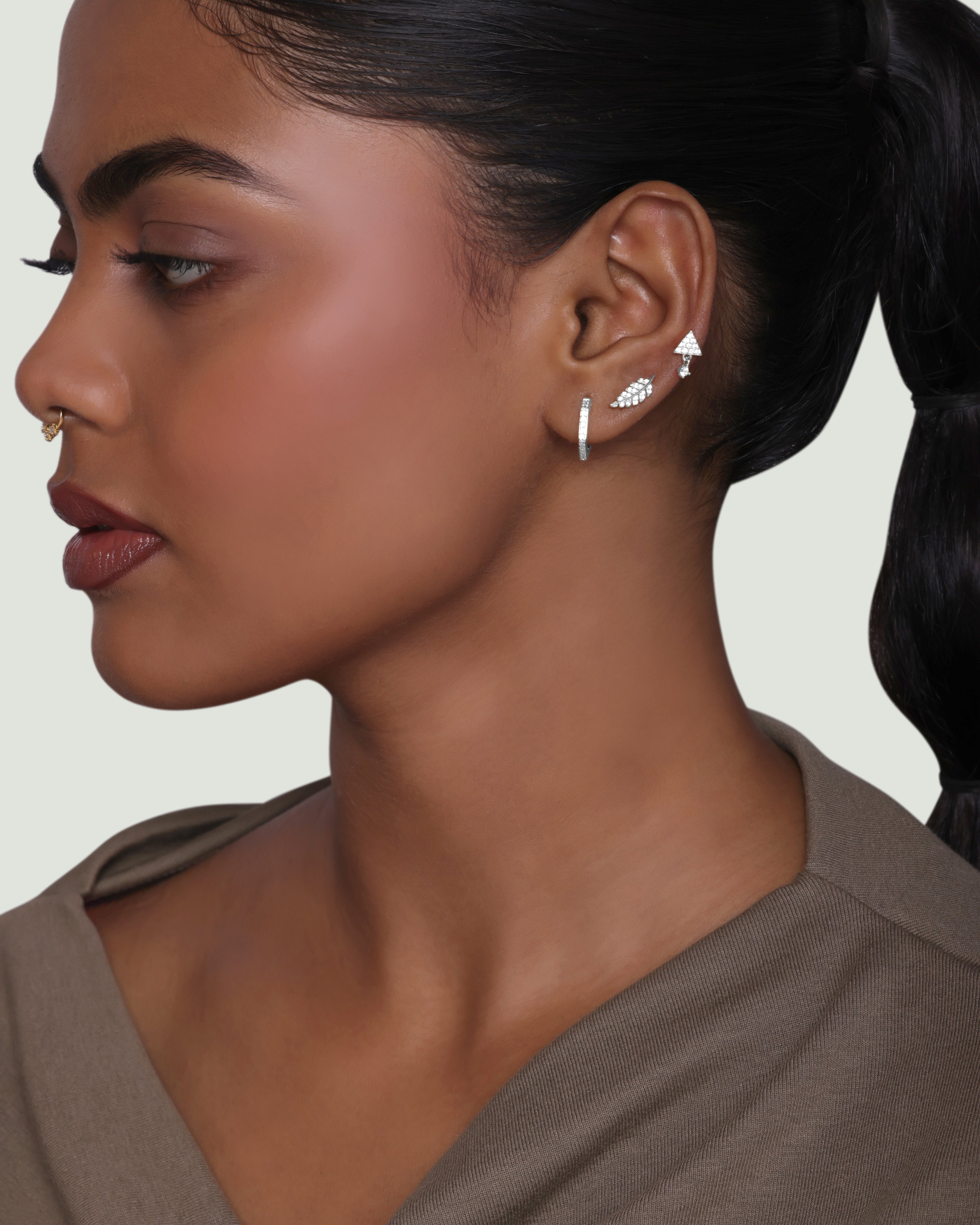 Everyday Pave Huggee Hoop Earrings