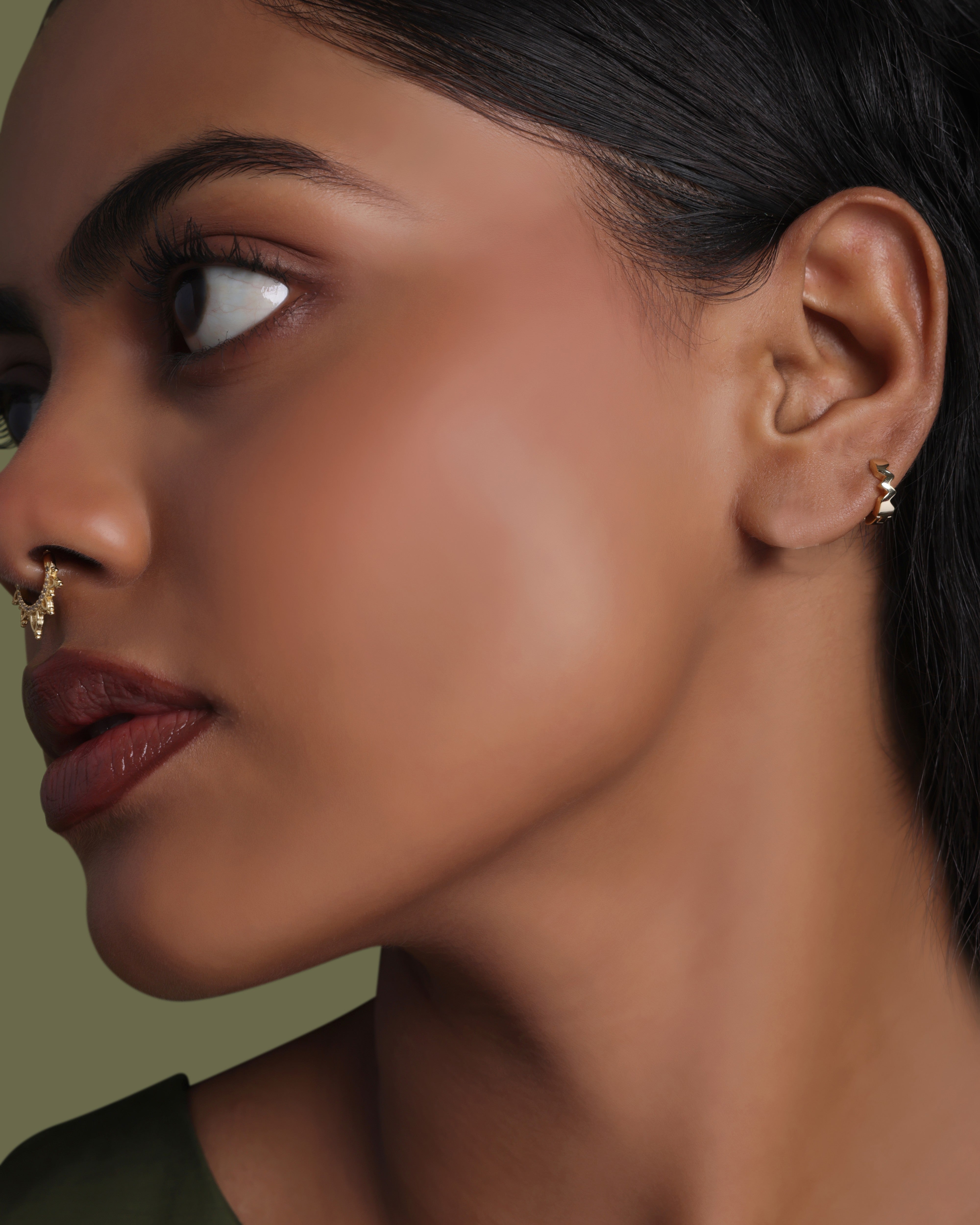 Zigzag Tarang Hoop Earrings