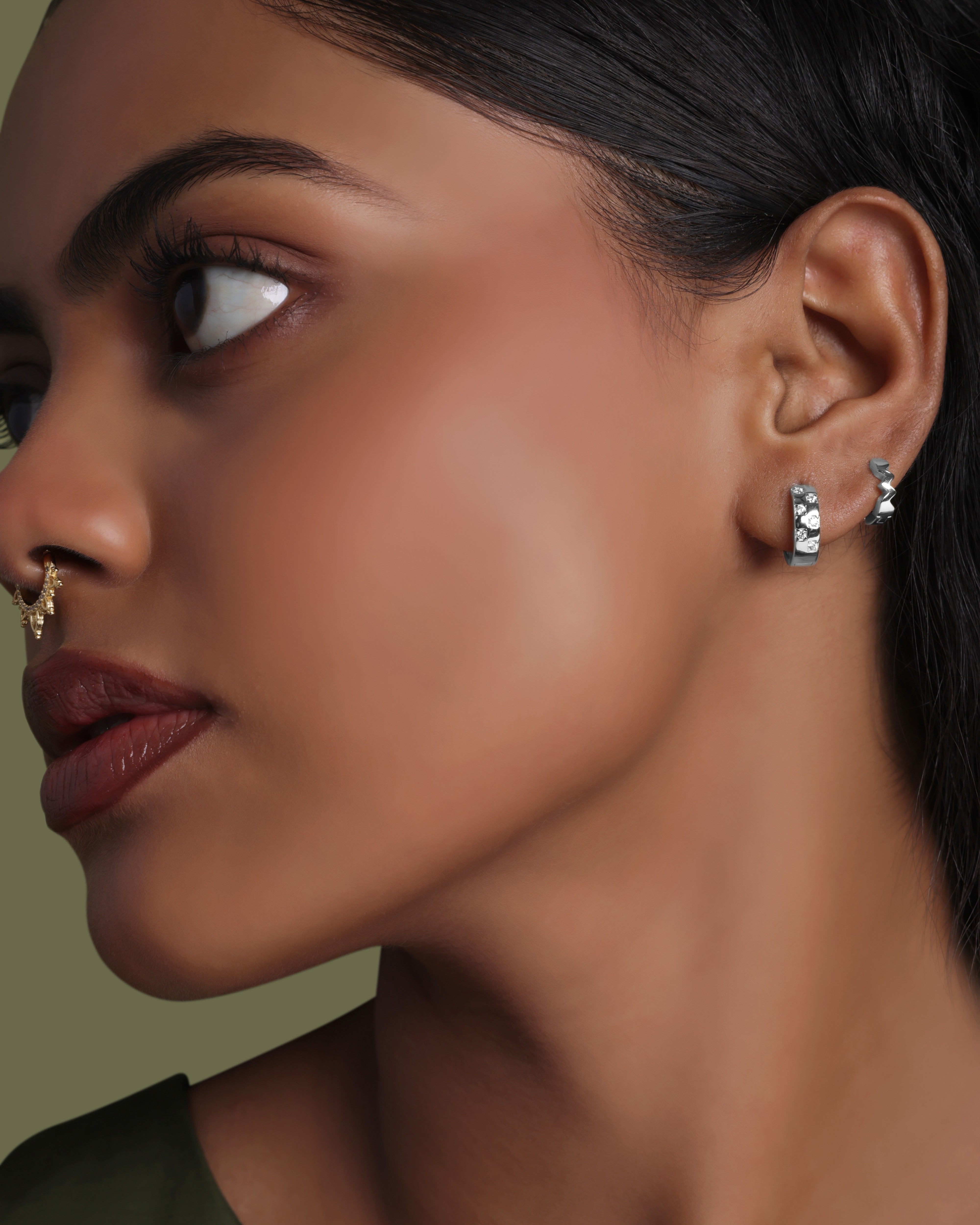 Zigzag Tarang Hoop Earrings