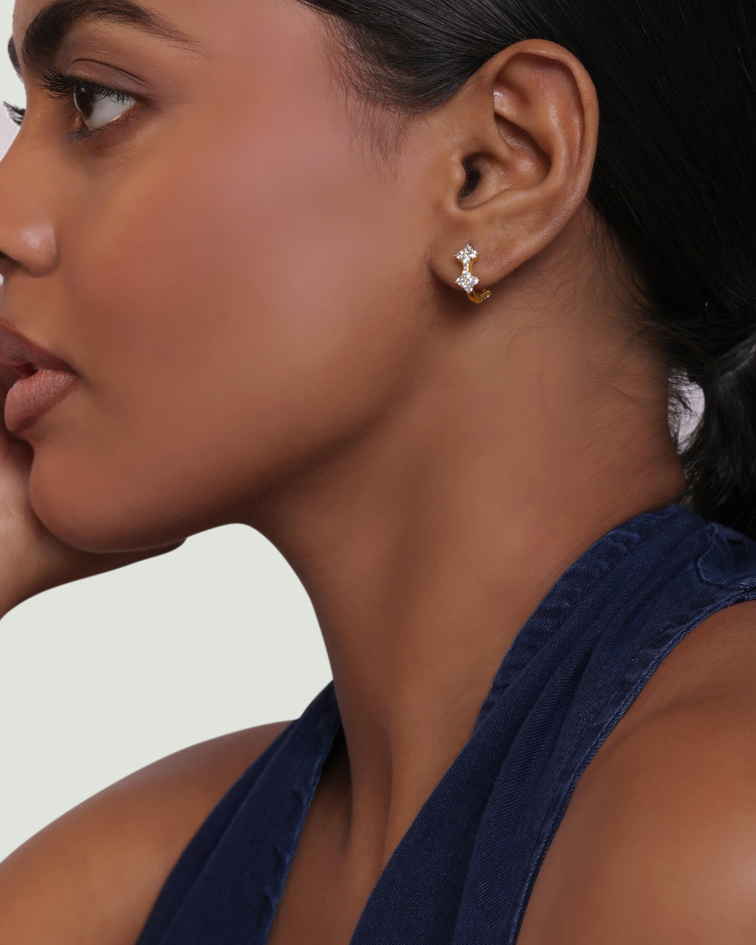 Bloomiq Crystal Hoop Earrings