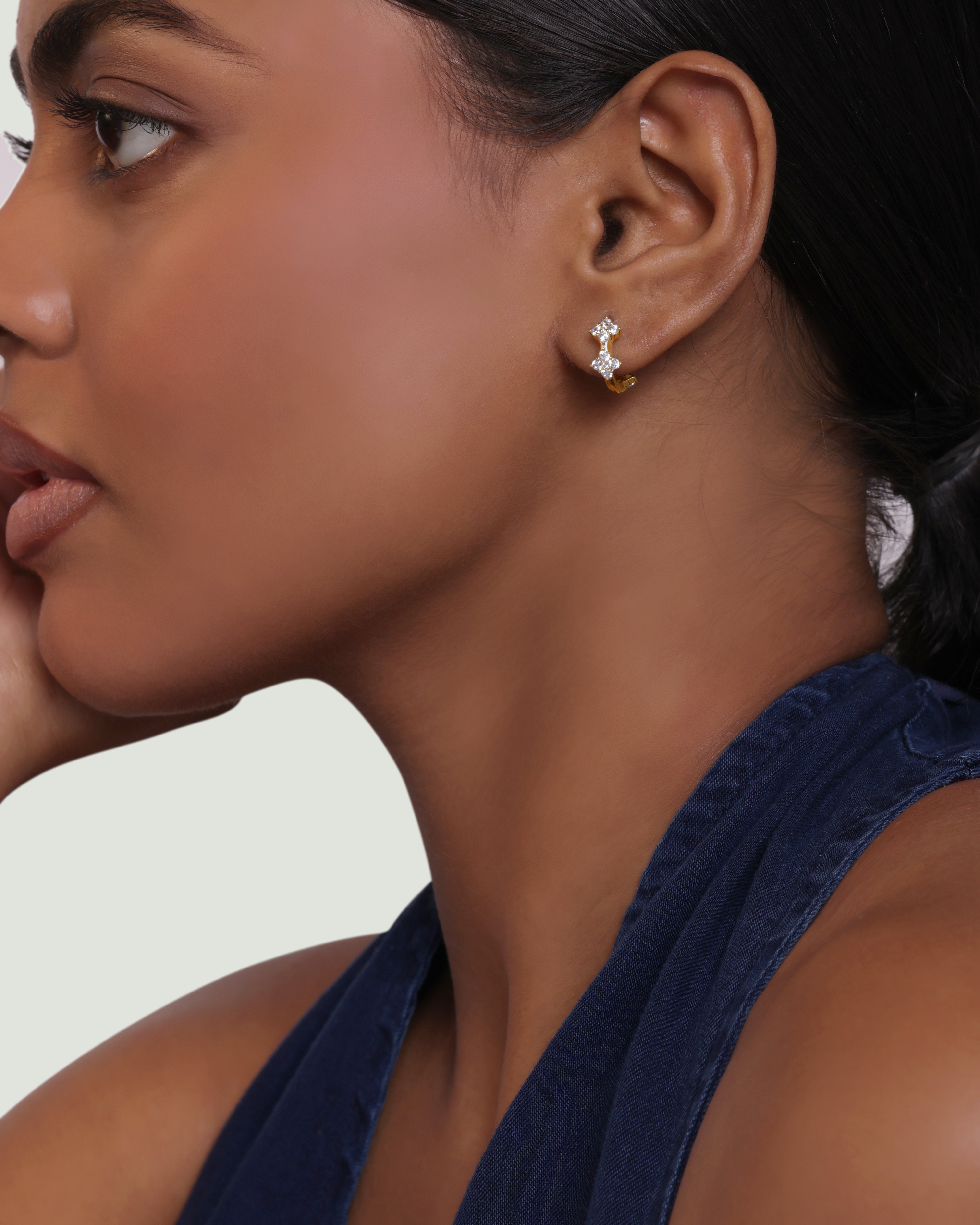 Bloomiq Crystal Hoop Earrings