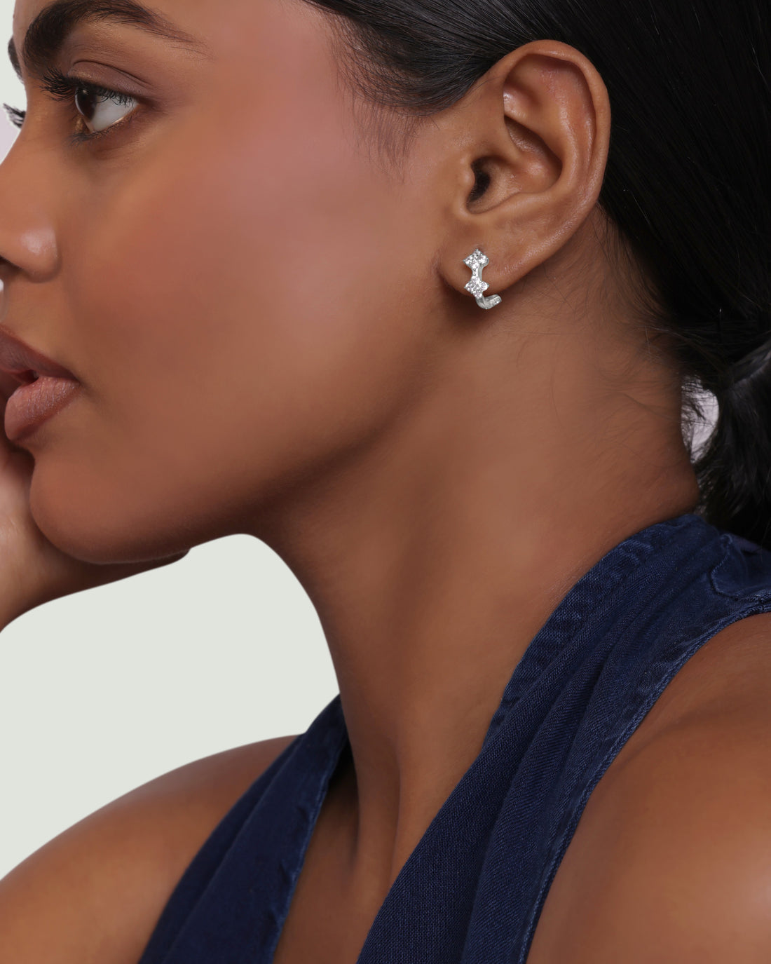 Bloomiq Crystal Hoop Earrings