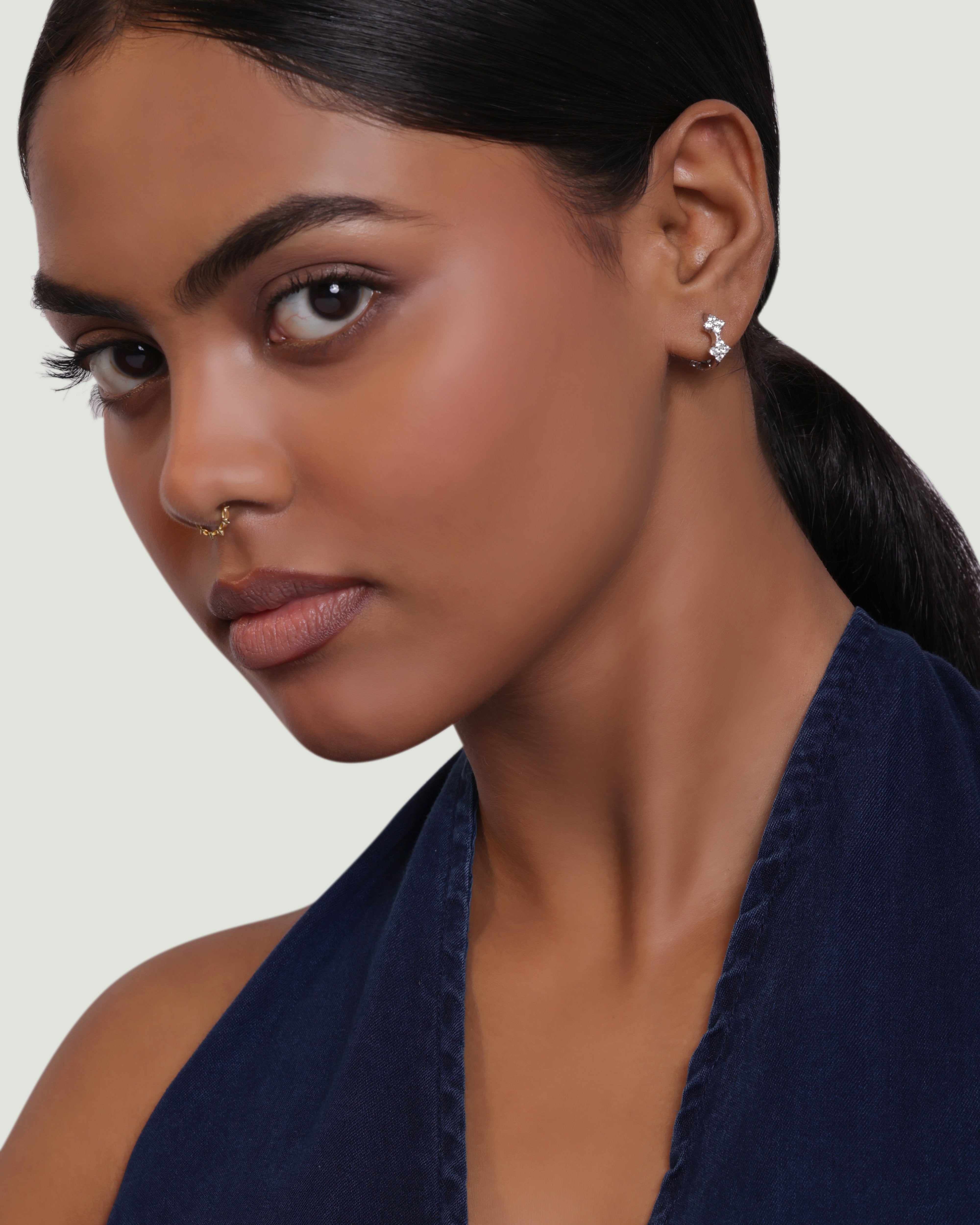 Bloomiq Crystal Hoop Earrings