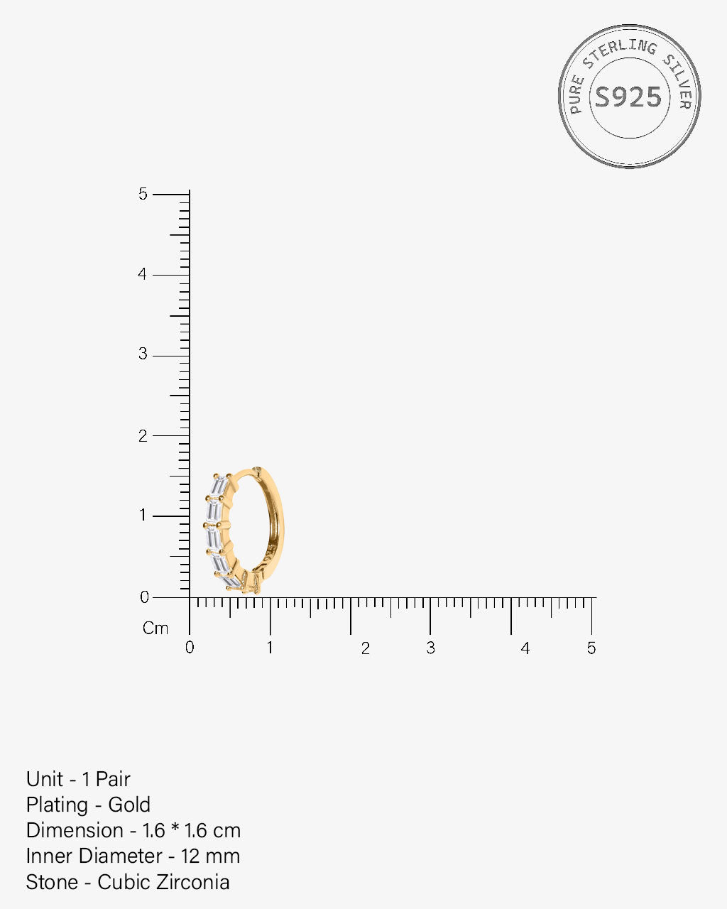 Long Grid Hoop Earrings