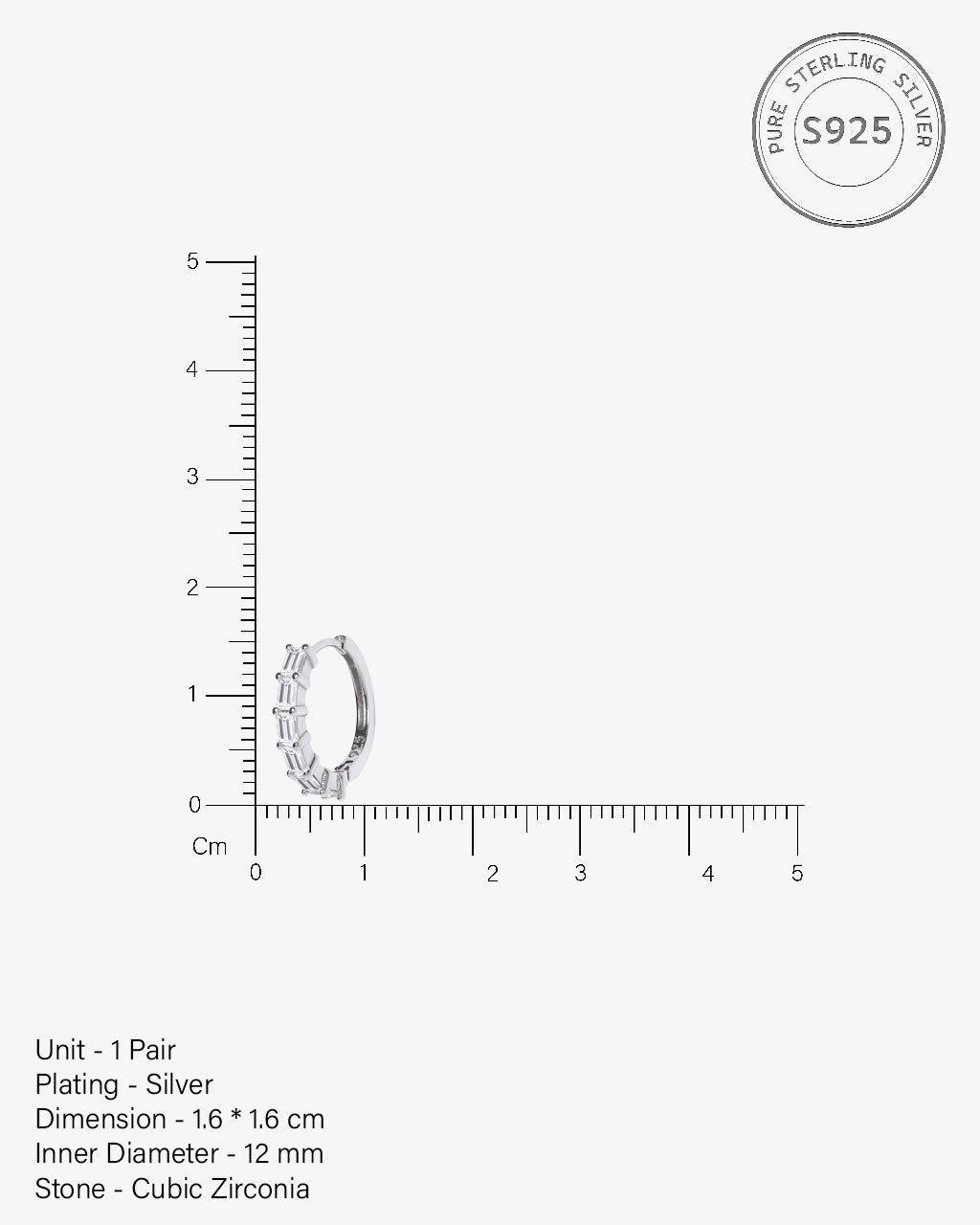 Long Grid Hoop Earrings