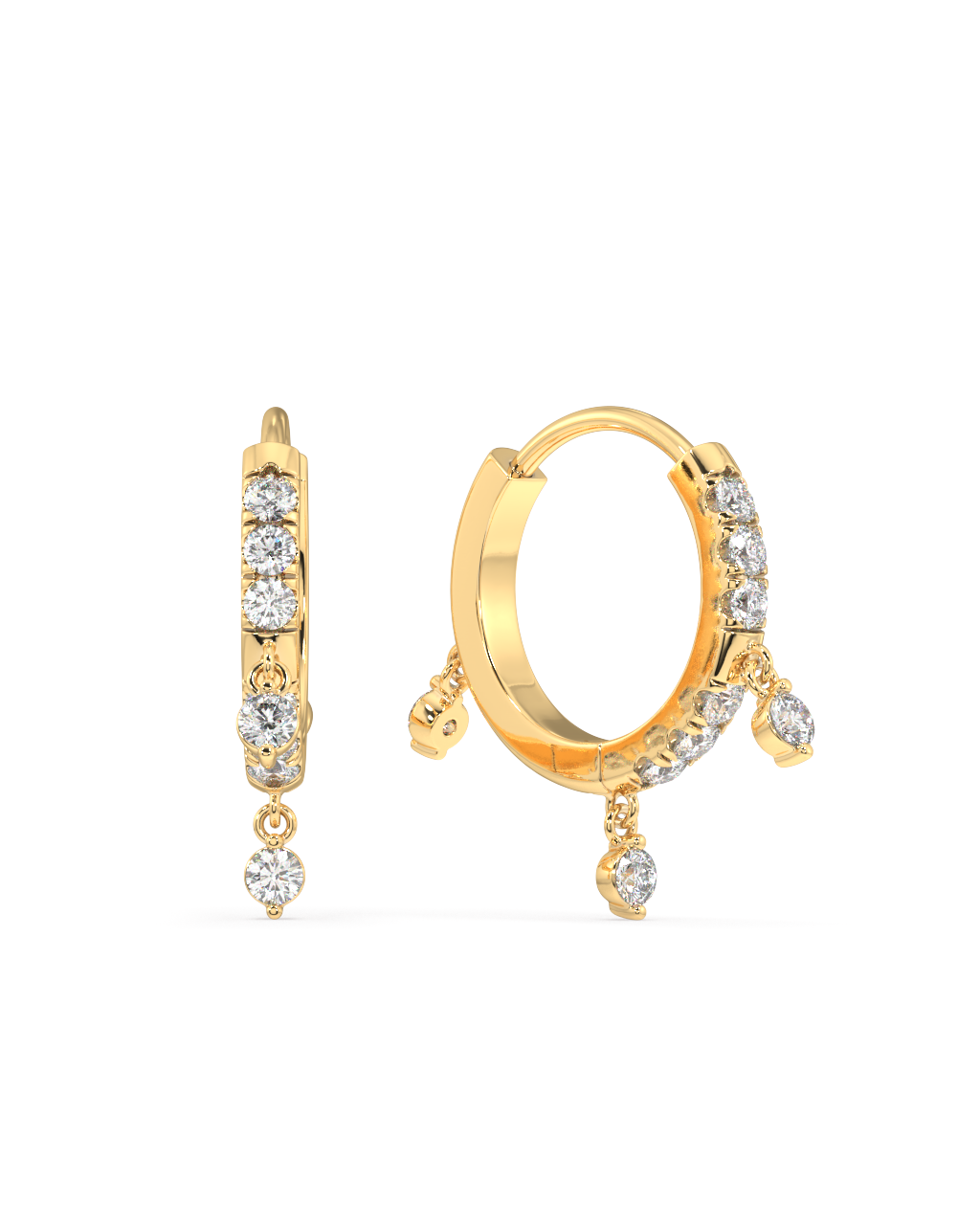 Drop Light Hoop Earrings