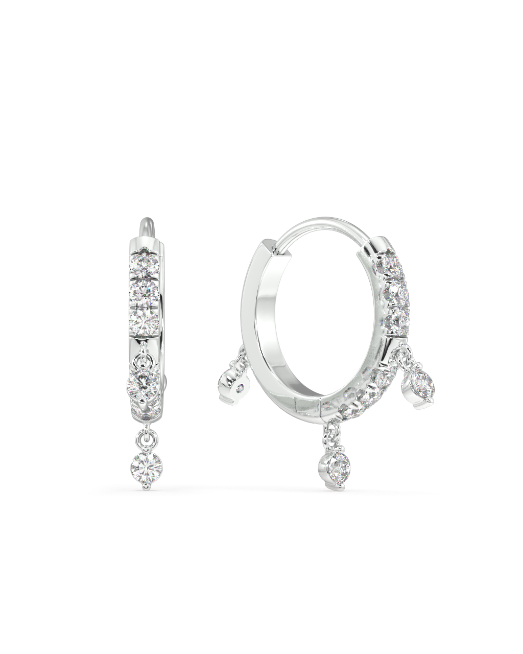 Drop Light Hoop Earrings