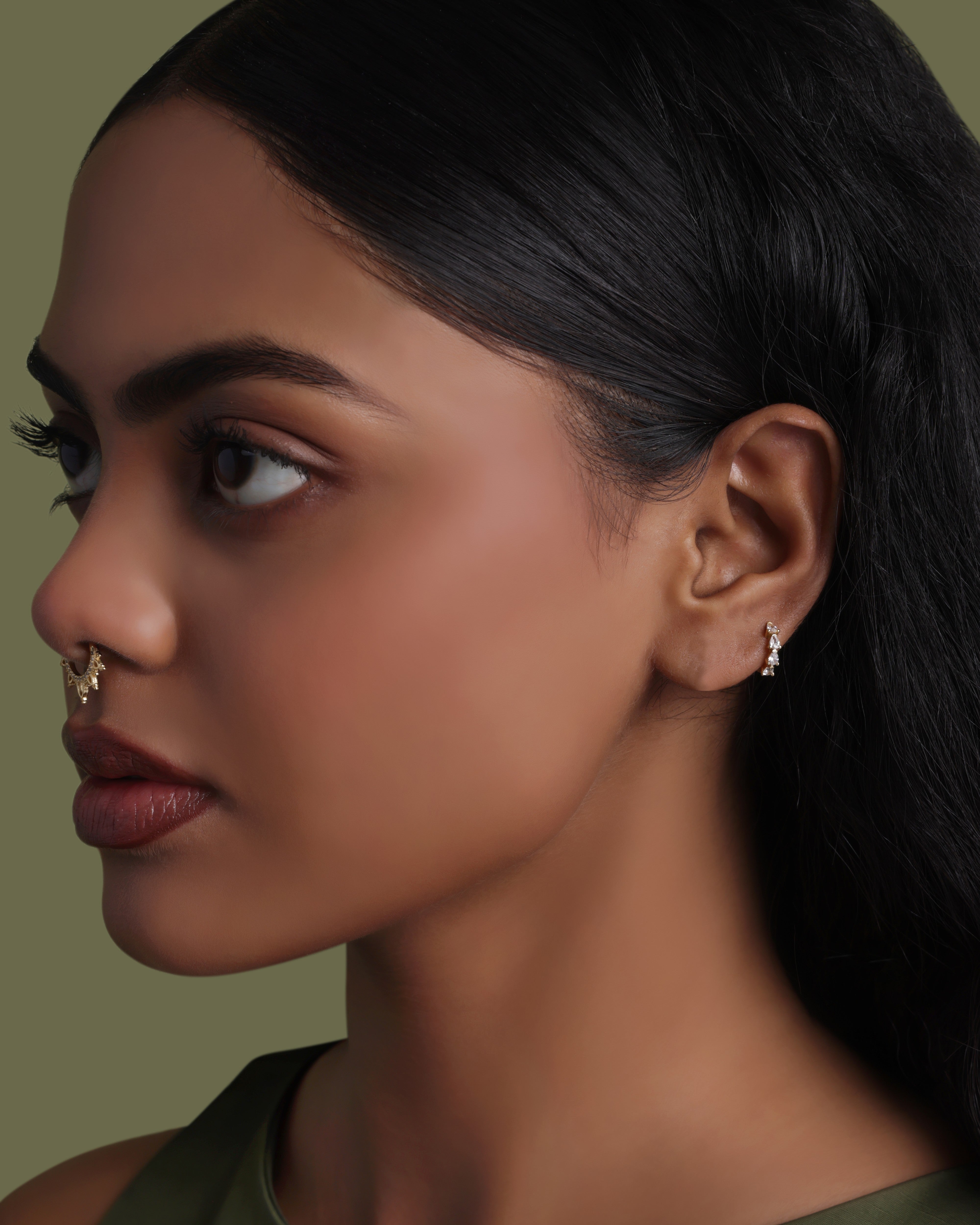 Pear Zirconia Hoop Earrings - Multiple Sizes