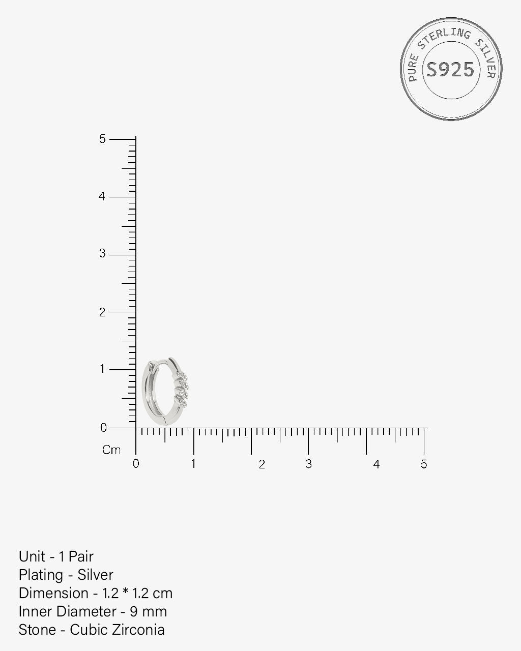 Dazzle Zircon Hoops Earrings