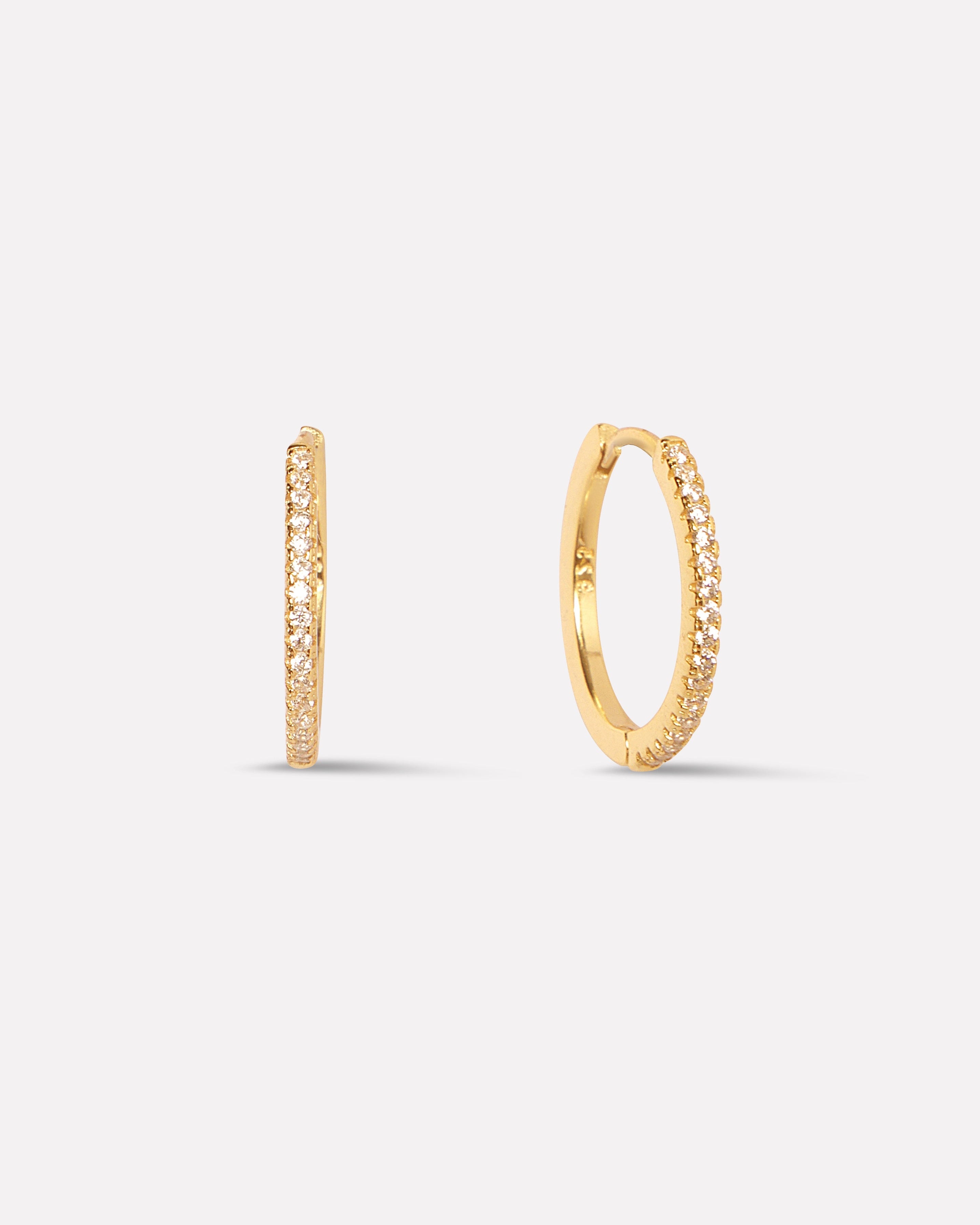 Round Statement Hoop Earrings - 12MM