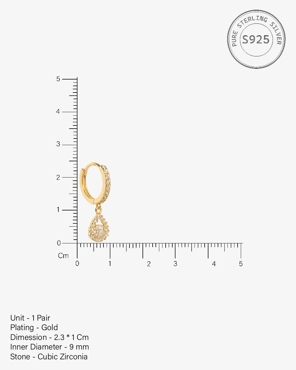 Jashn Charm Hoop Earrings