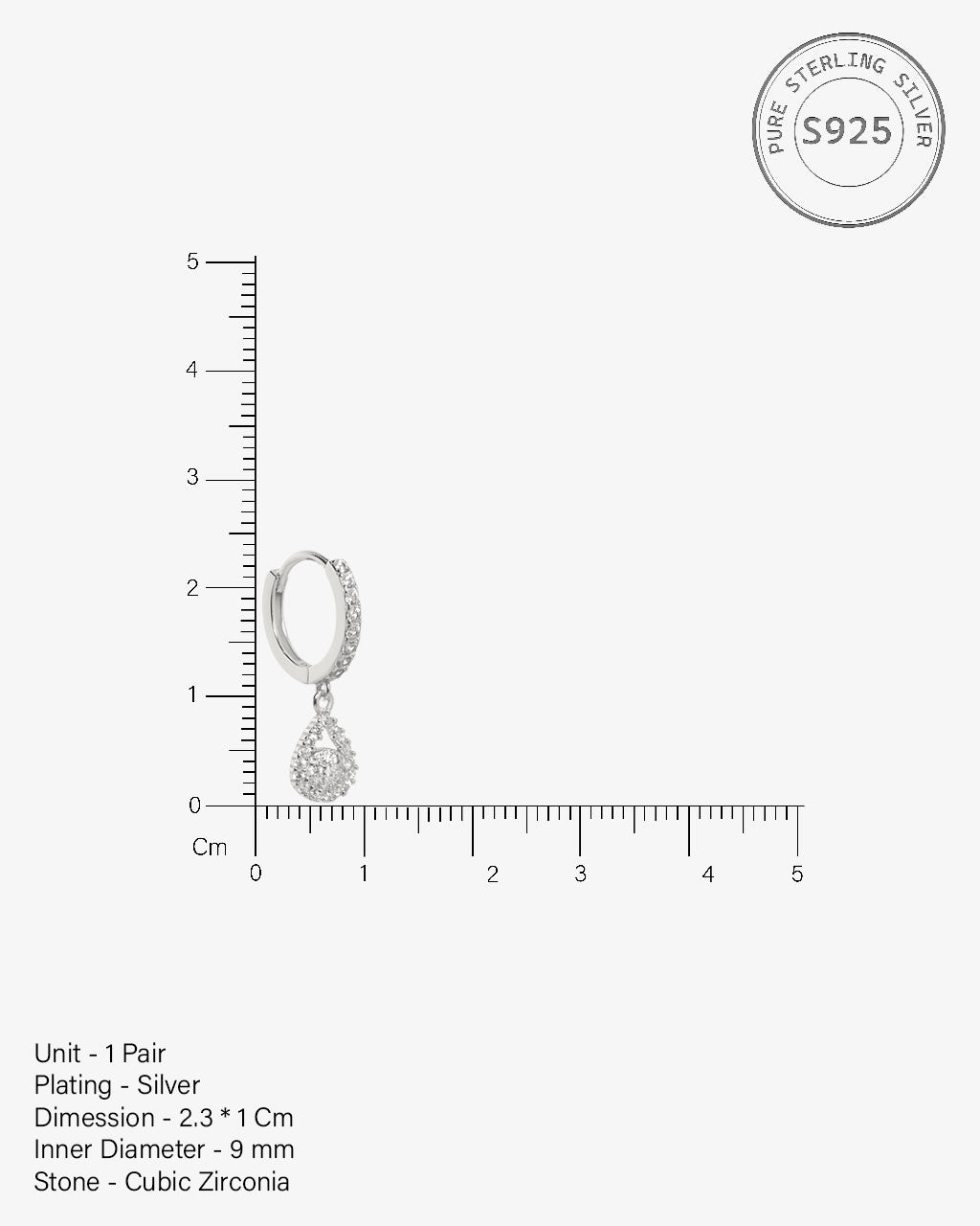 Jashn Charm Hoop Earrings