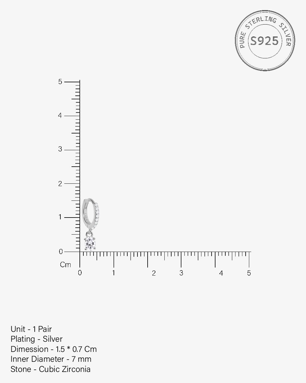 Zircon With Hoop Earrings